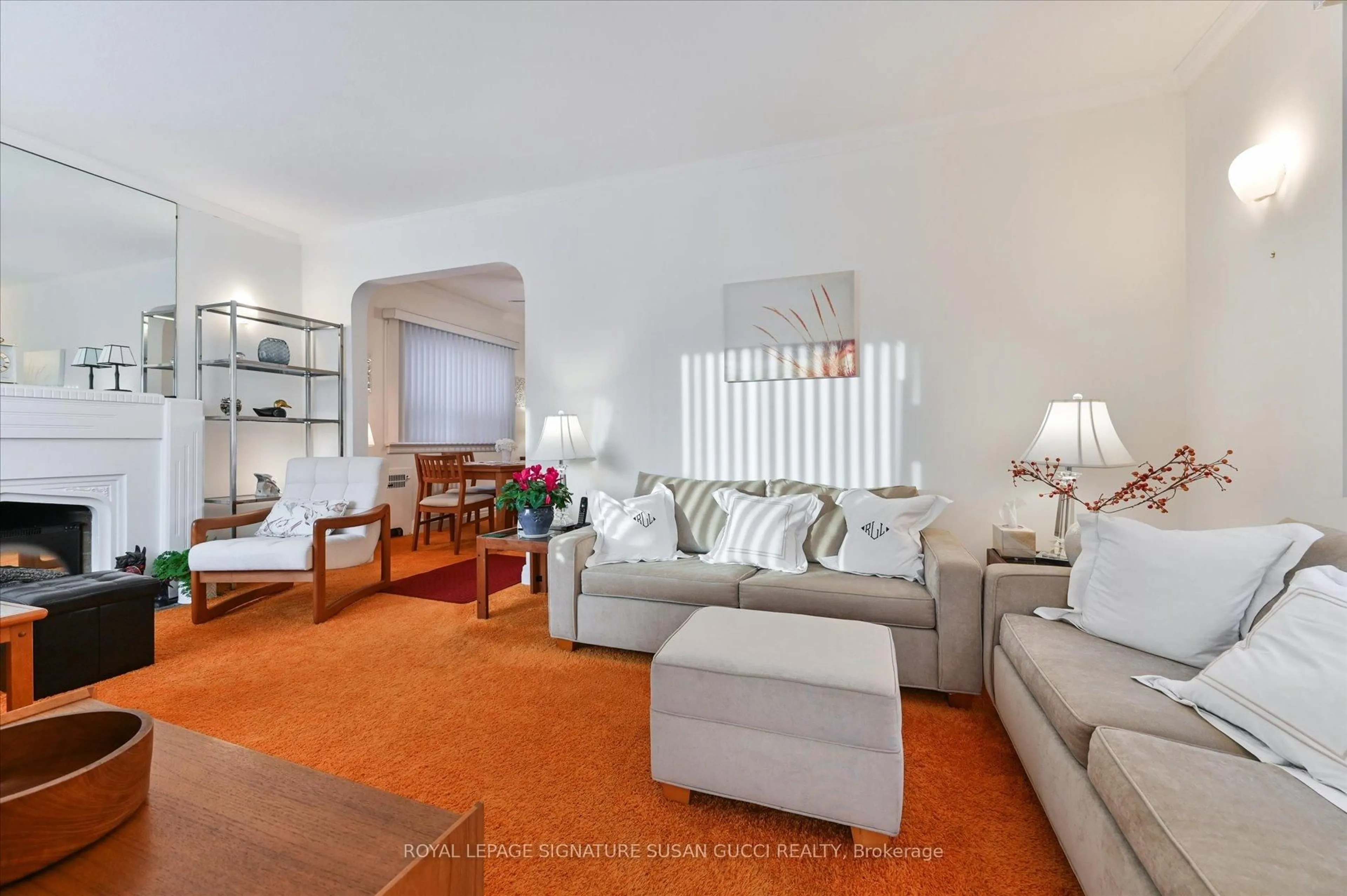 Living room with furniture, unknown for 14 Dustan Cres, Toronto Ontario M4J 4G5