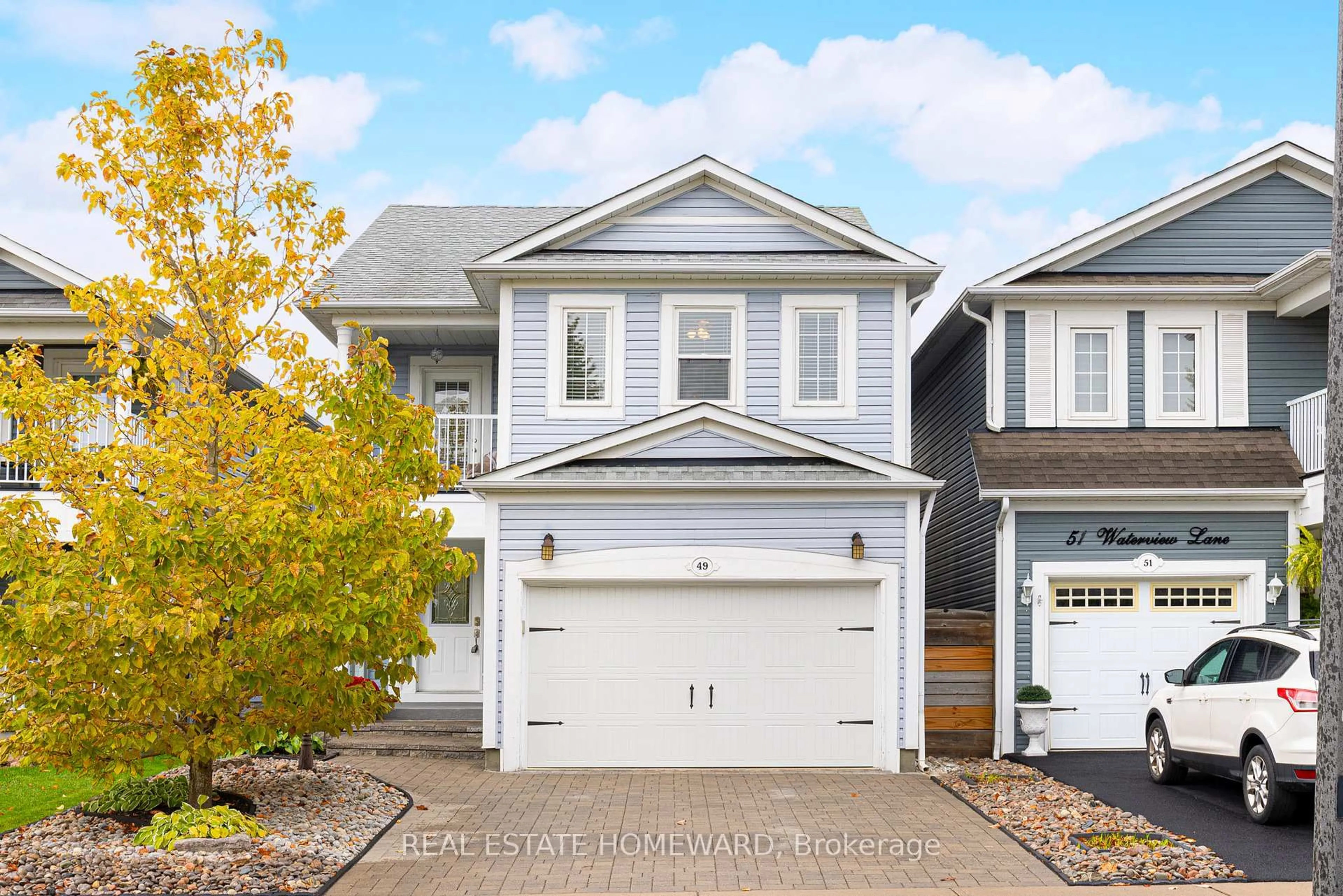 Home with vinyl exterior material, street for 49 Waterview Lane, Clarington Ontario L1B 1P5