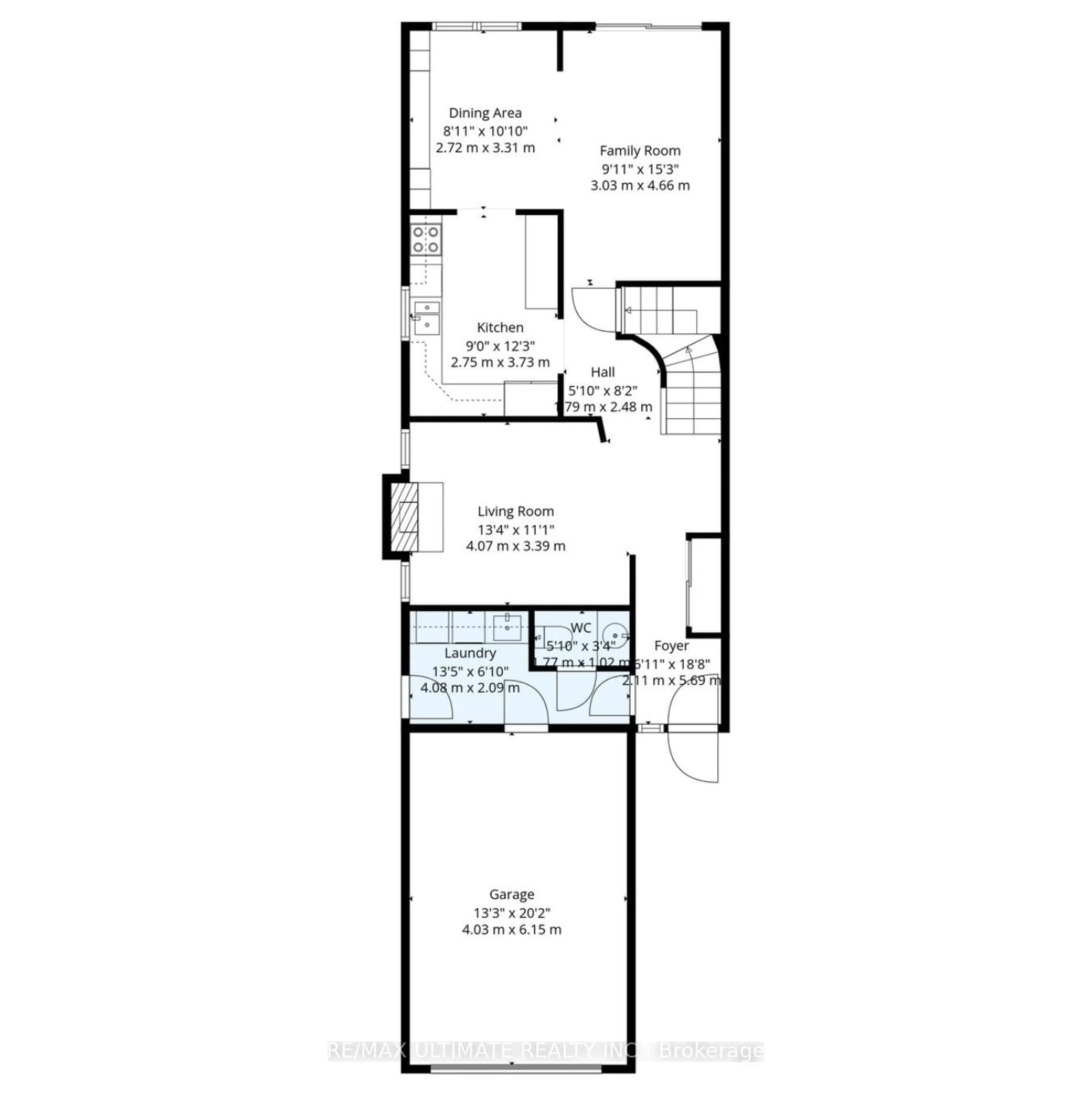 Floor plan for 74 Robinson Cres, Whitby Ontario L1N 6W5
