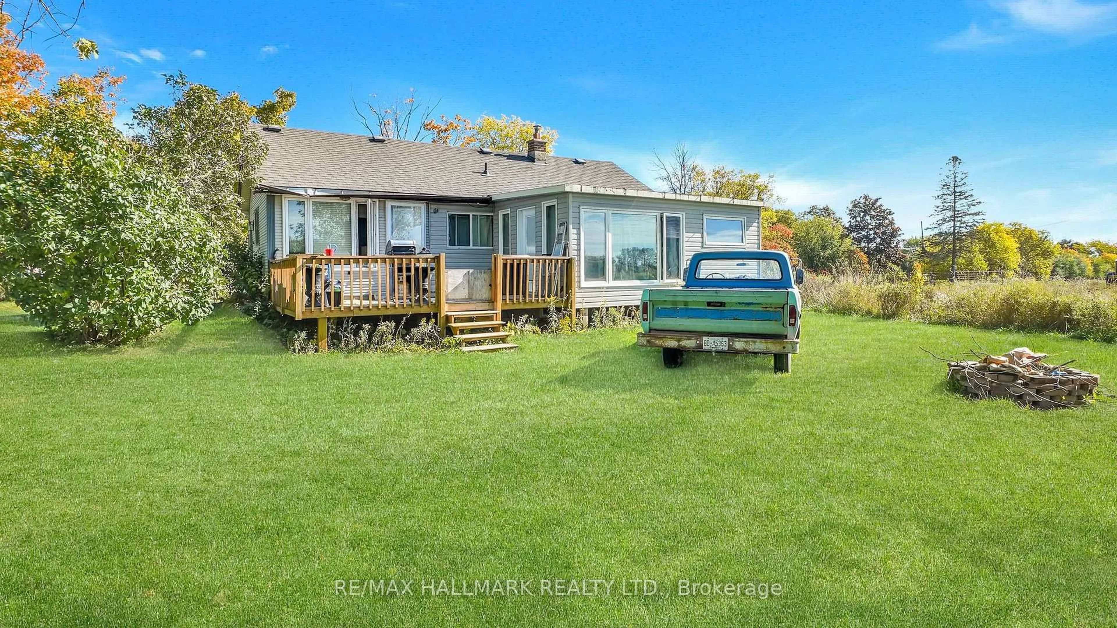 A pic from outside/outdoor area/front of a property/back of a property/a pic from drone, water/lake/river/ocean view for 2266 Holt Rd & 2145 Hwy 2, Clarington Ontario L1C 6G4