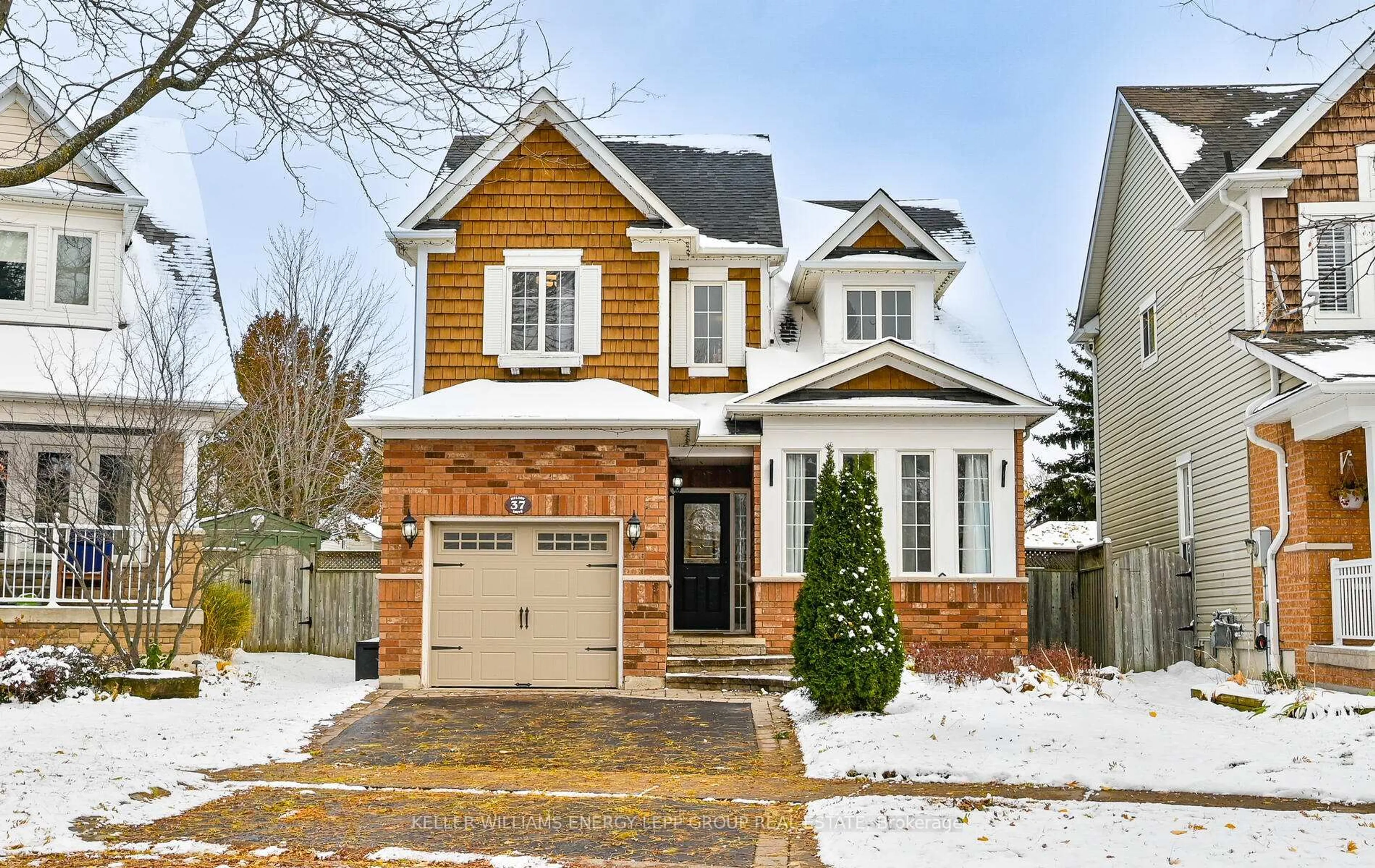 Home with brick exterior material, street for 37 Melody Dr, Whitby Ontario L1M 1K6