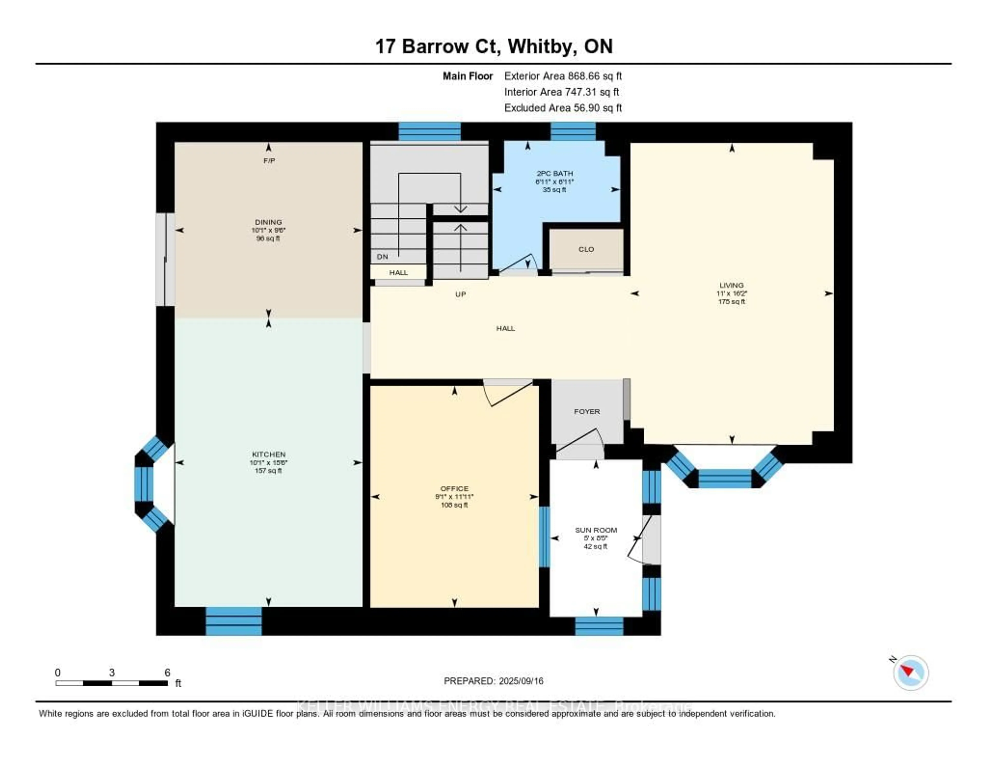 Floor plan for 17 Barrow Crt, Whitby Ontario L1P 1E4
