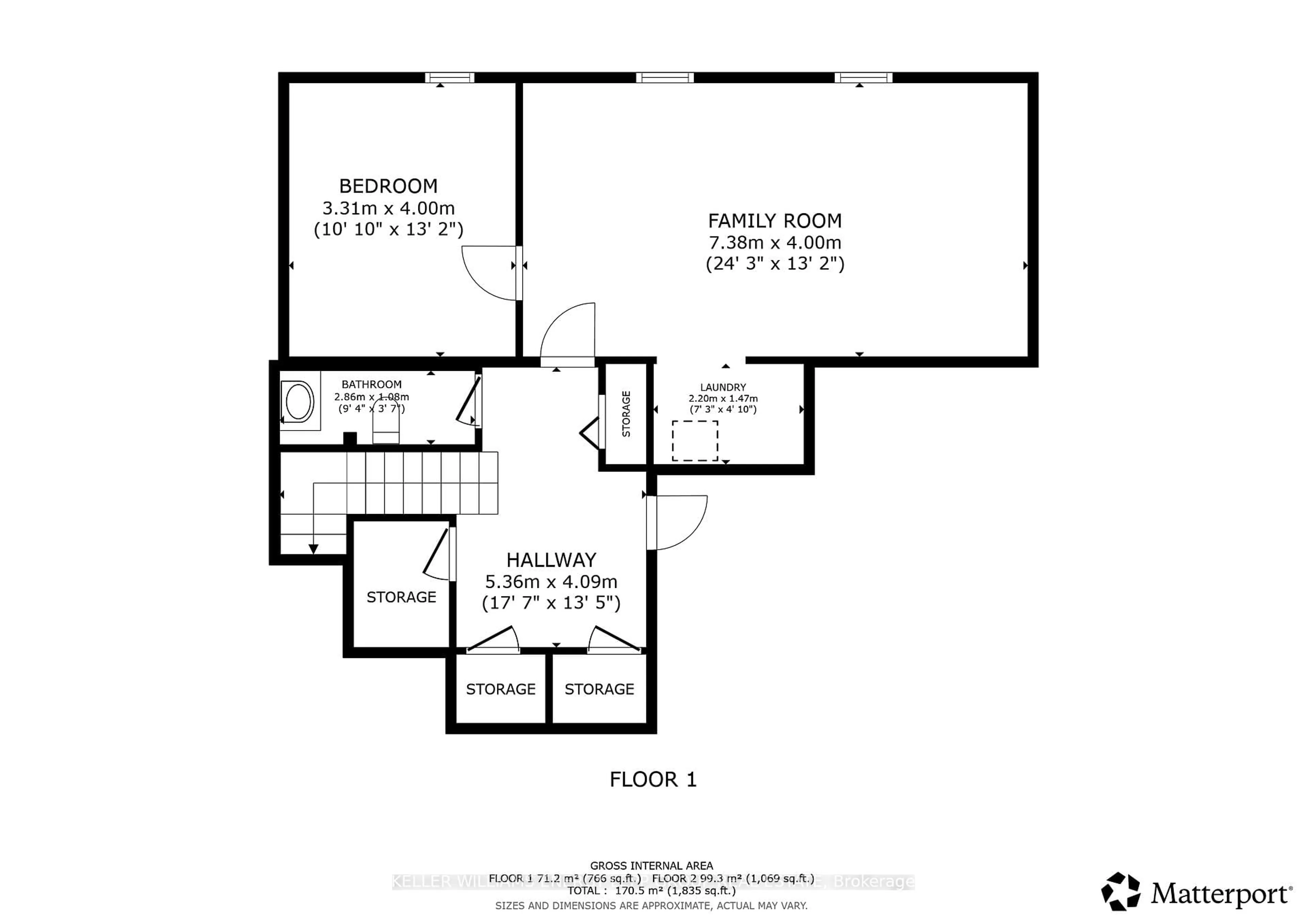 Floor plan for 564 Central Park Blvd, Oshawa Ontario L1G 6A4