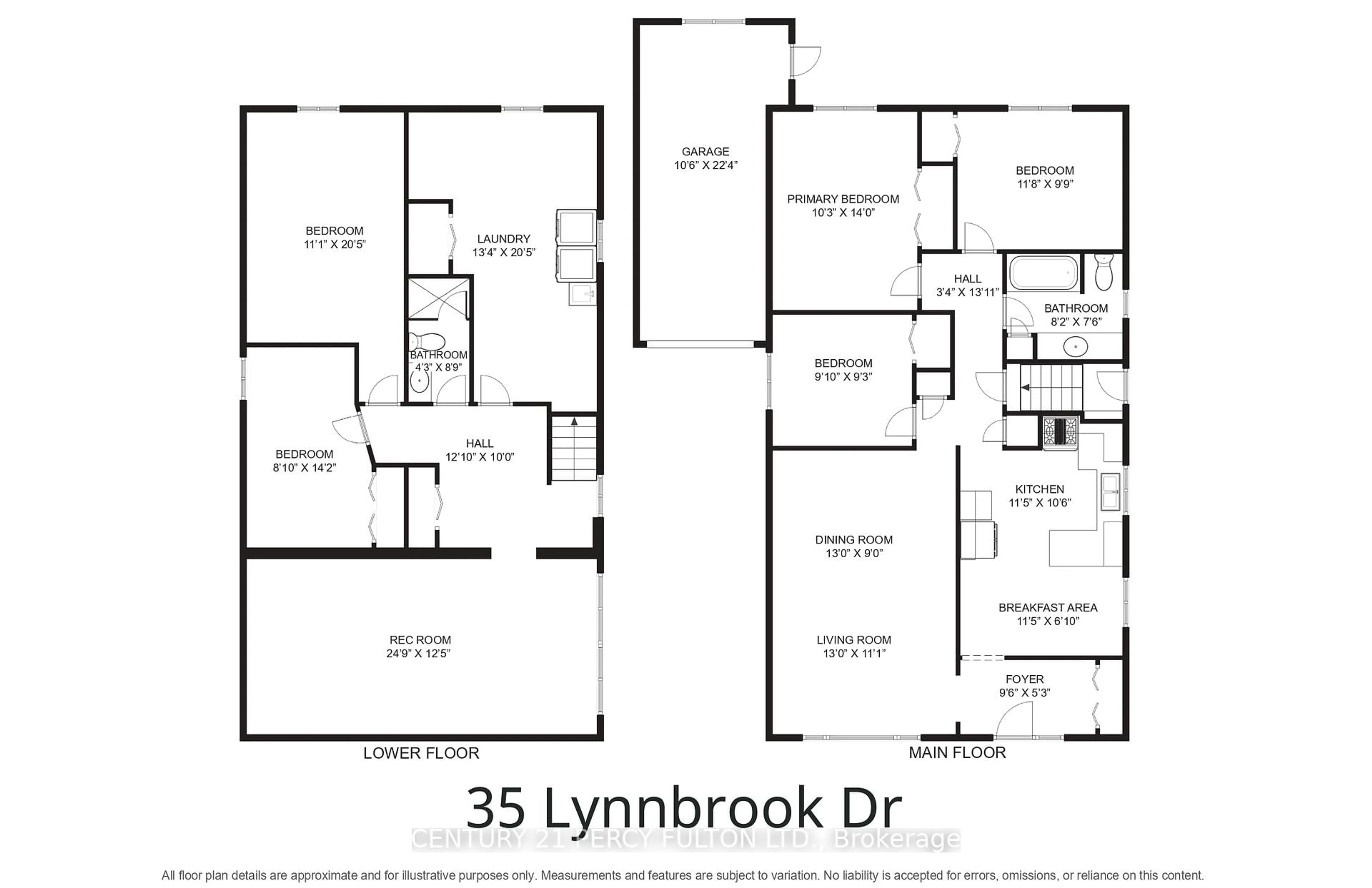 Floor plan for 35 Lynnbrook Dr, Toronto Ontario M1H 2M1