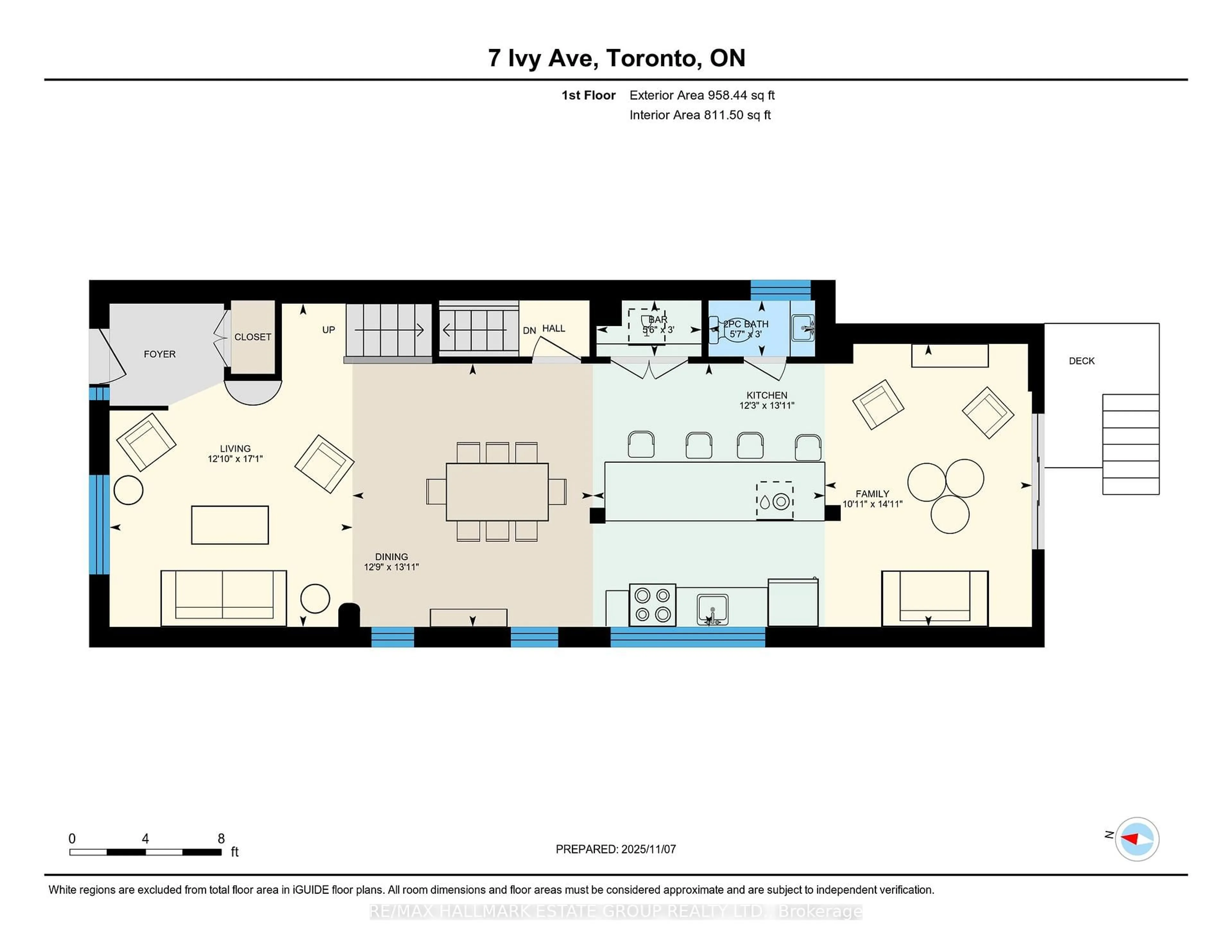 Floor plan for 7 Ivy Ave, Toronto Ontario M4L 2H6
