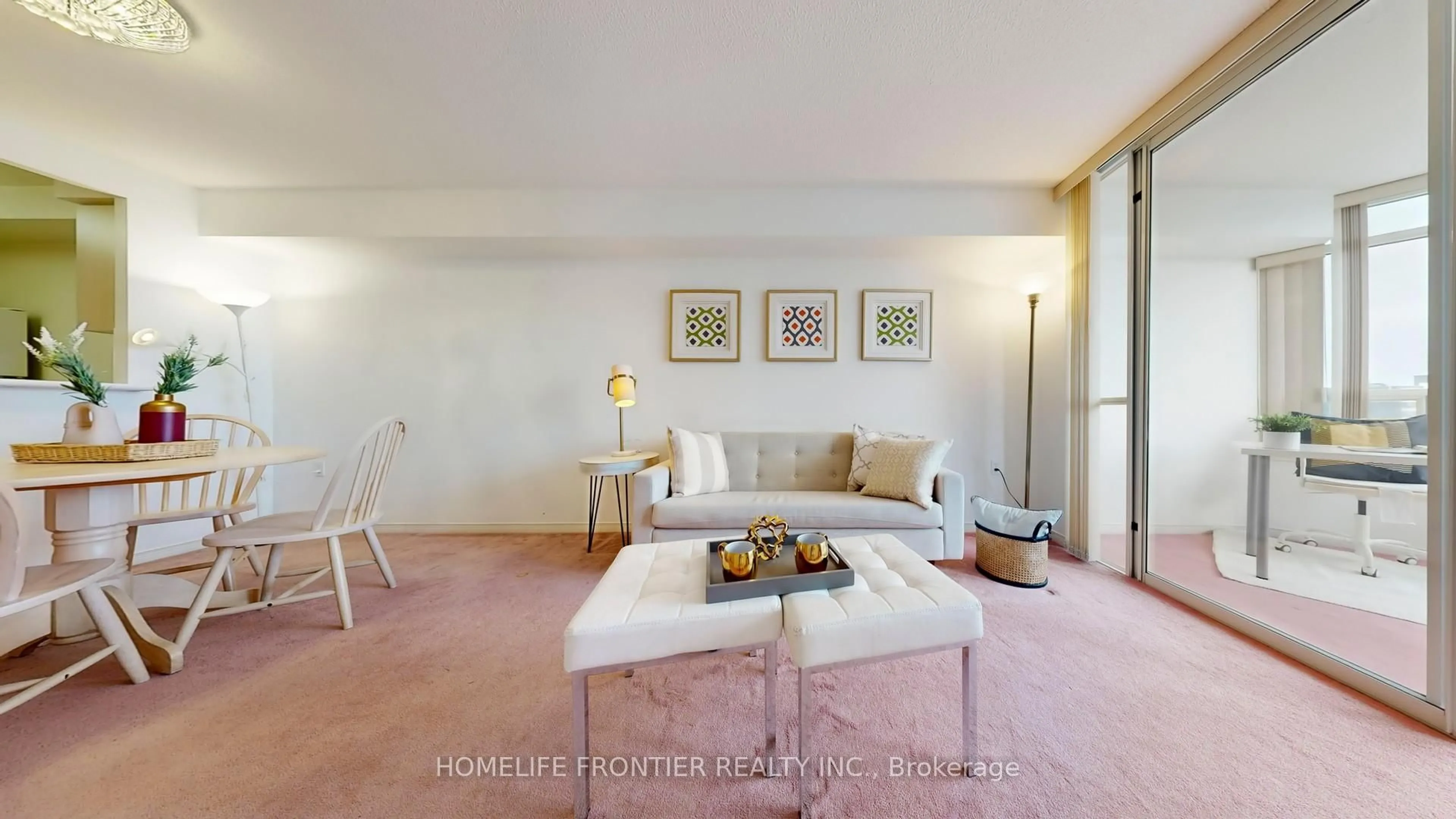 Living room with furniture, unknown for 5001 Finch Ave #1910, Toronto Ontario M1S 5J9