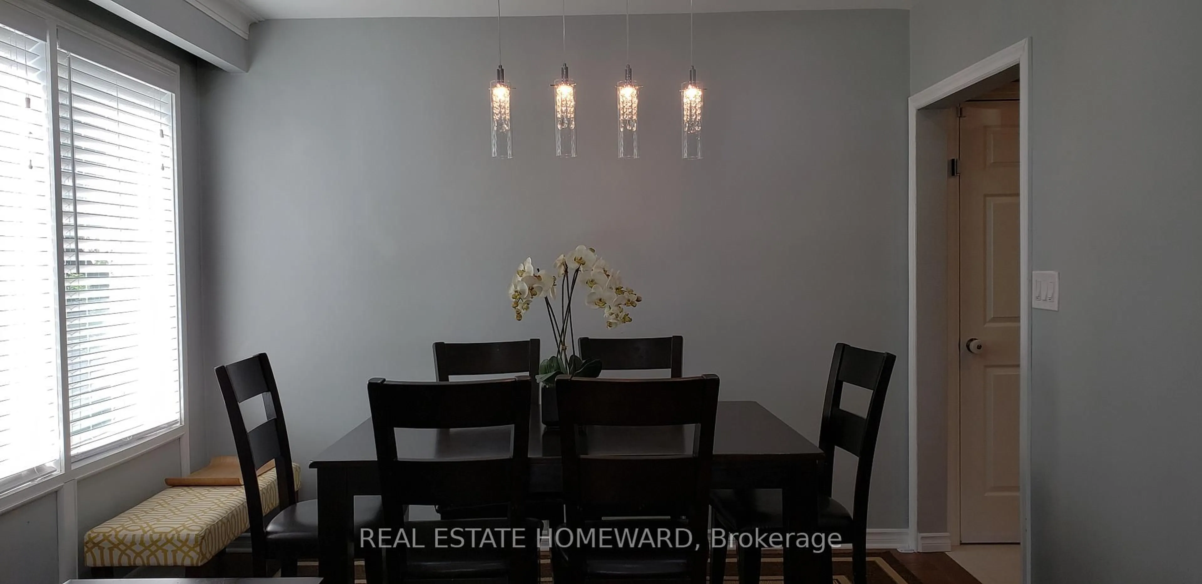 Dining room, wood/laminate floor for 4 Moorecroft Cres, Toronto Ontario M1K 3V1