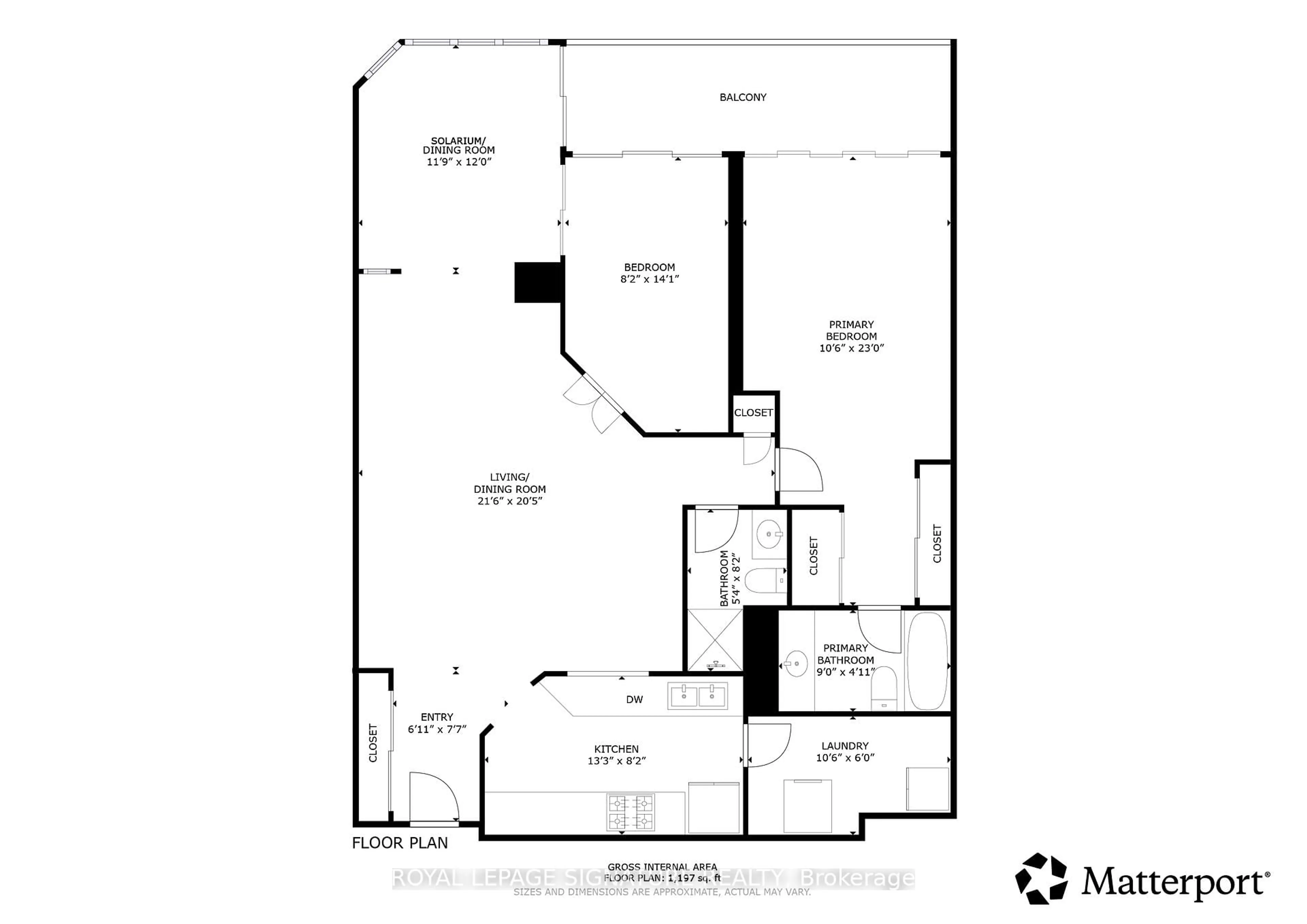Floor plan for 1880 Valley Farm Rd #1419, Pickering Ontario L1V 6B3