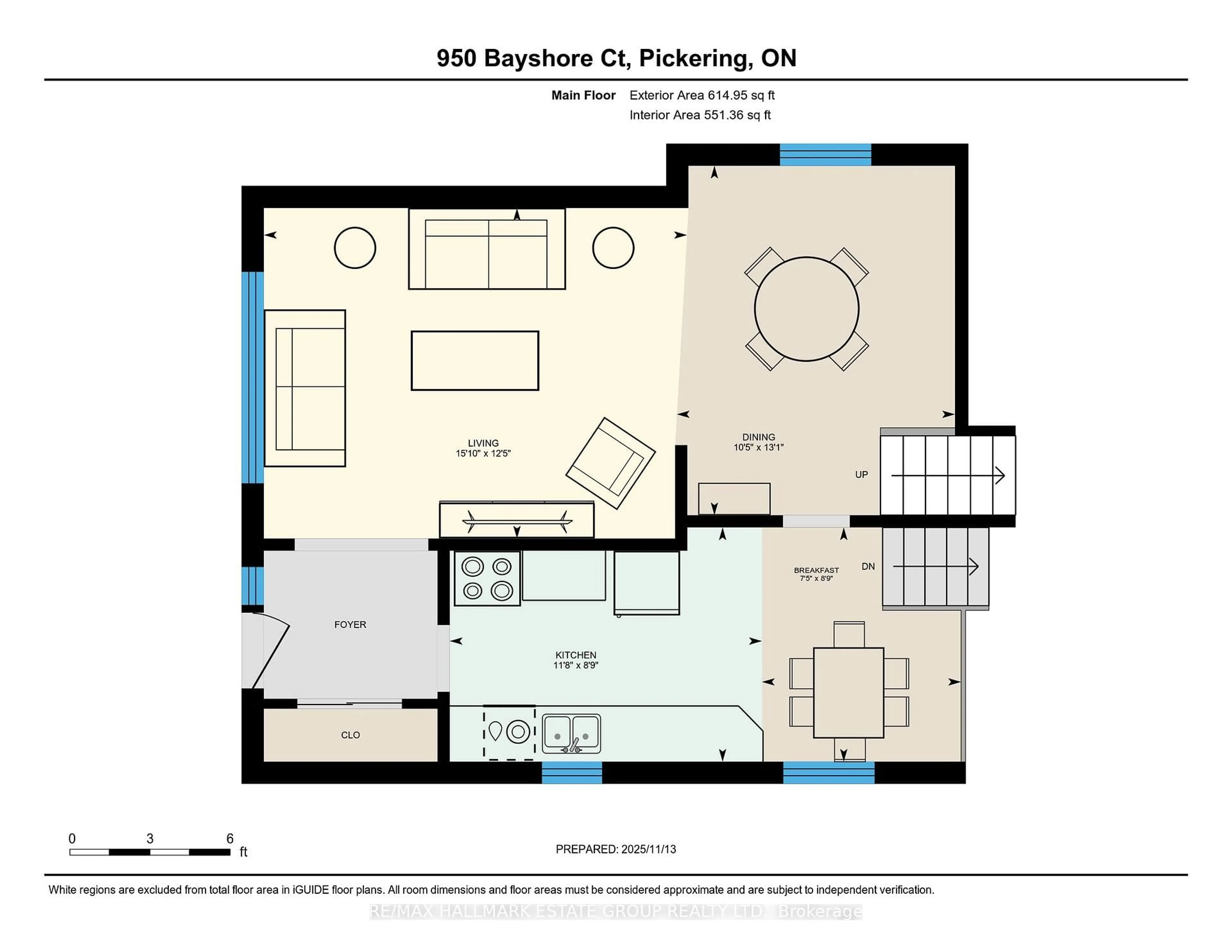Floor plan for 950 Bayshore Crt, Pickering Ontario L1W 2Y3