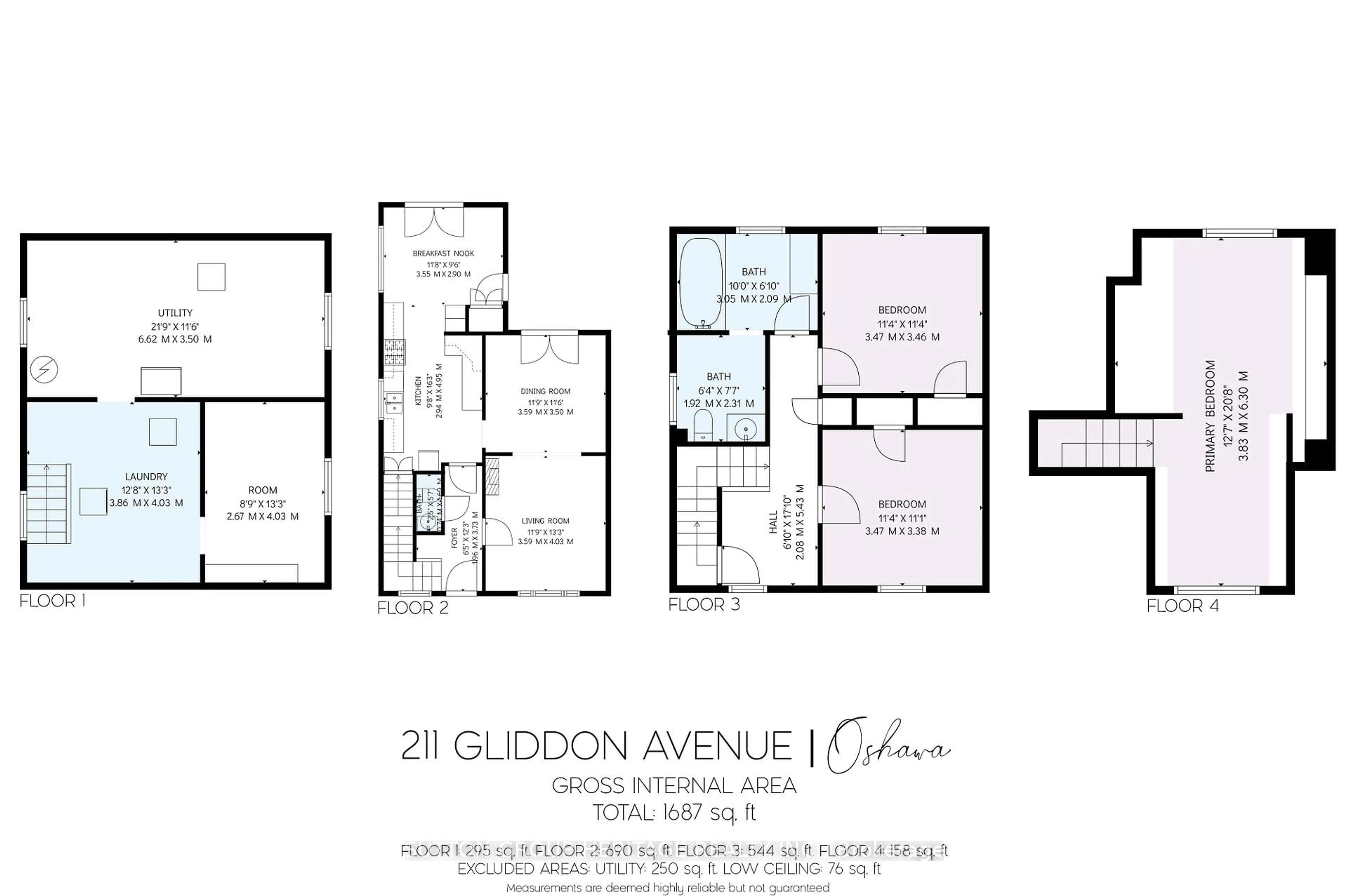 Floor plan for 211 Gliddon Ave, Oshawa Ontario L1H 1Y9