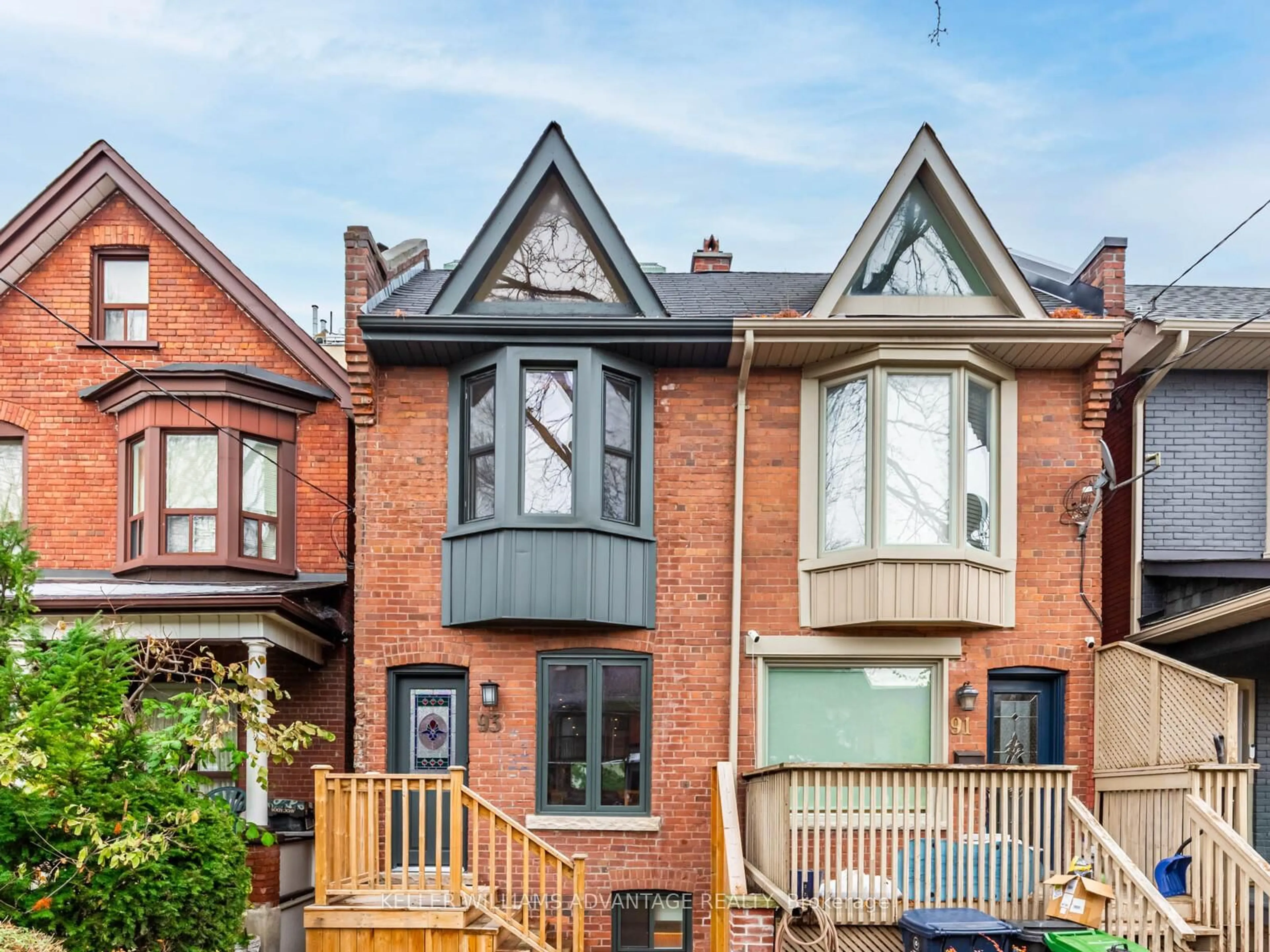 Home with brick exterior material, street for 93 Gough Ave, Toronto Ontario M4K 3N9