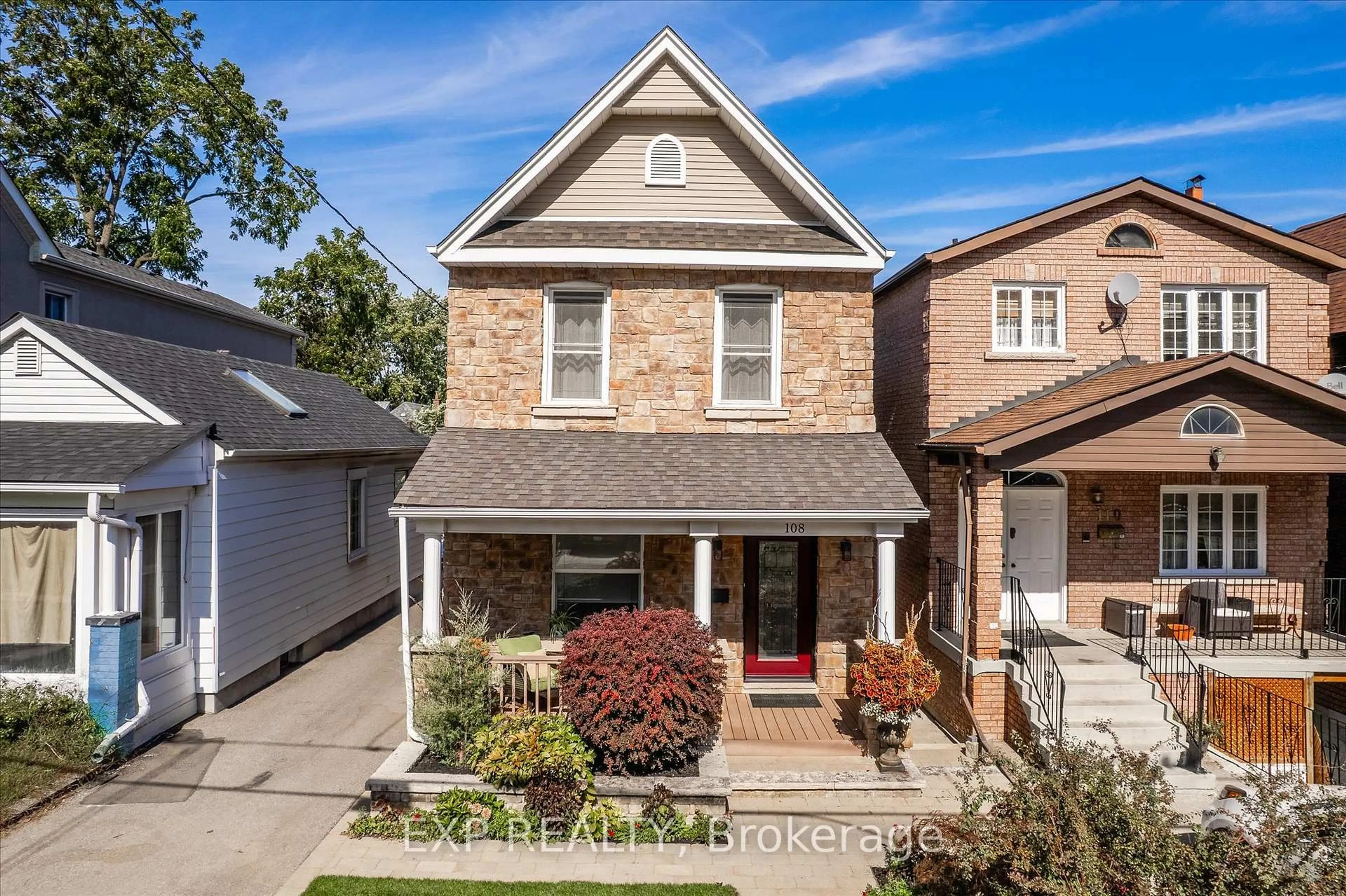 Home with brick exterior material, street for 108 Barker Ave, Toronto Ontario M4C 2N9