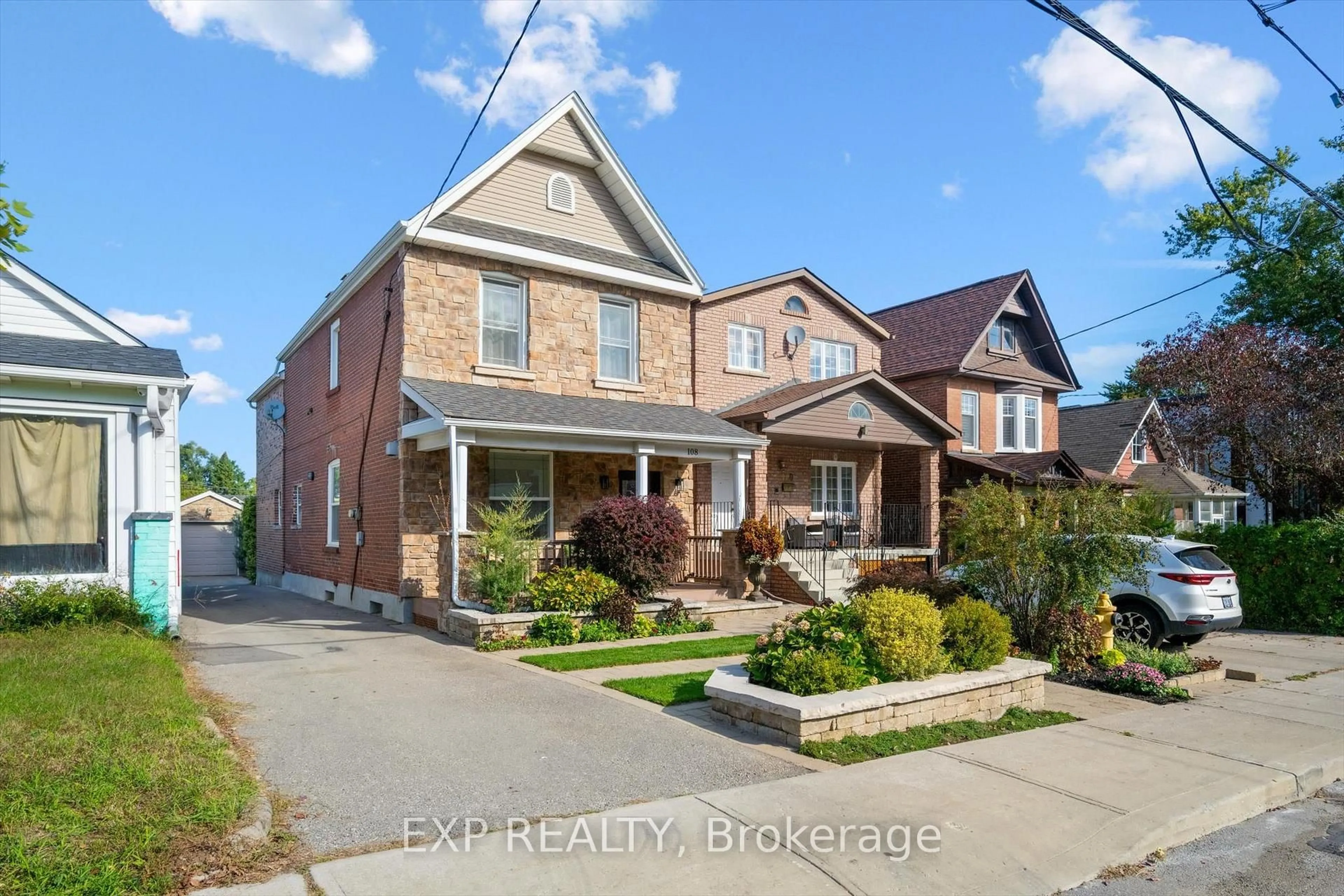 Home with brick exterior material, street for 108 Barker Ave, Toronto Ontario M4C 2N9