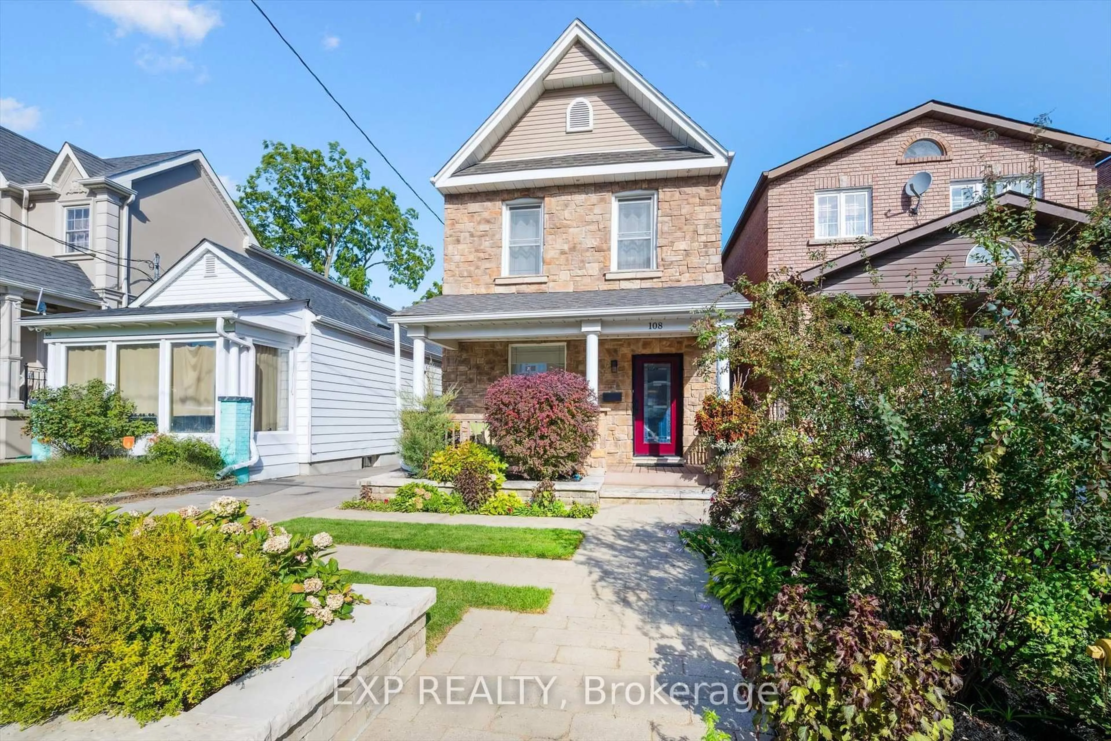 Home with brick exterior material, street for 108 Barker Ave, Toronto Ontario M4C 2N9