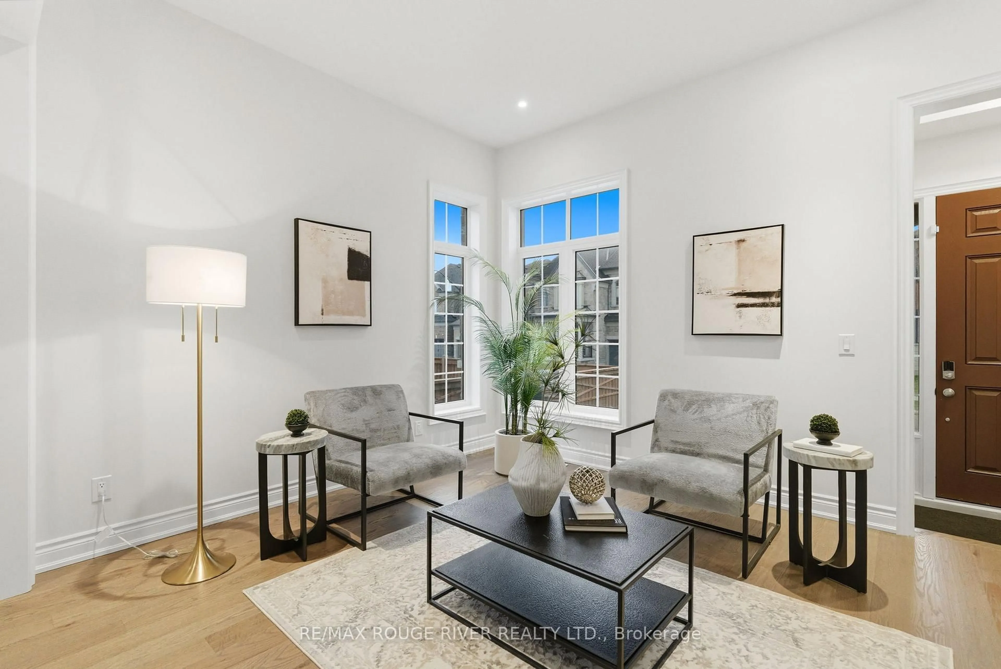 Living room with furniture, unknown for 15 Brabin Circ, Whitby Ontario L1P 0C1