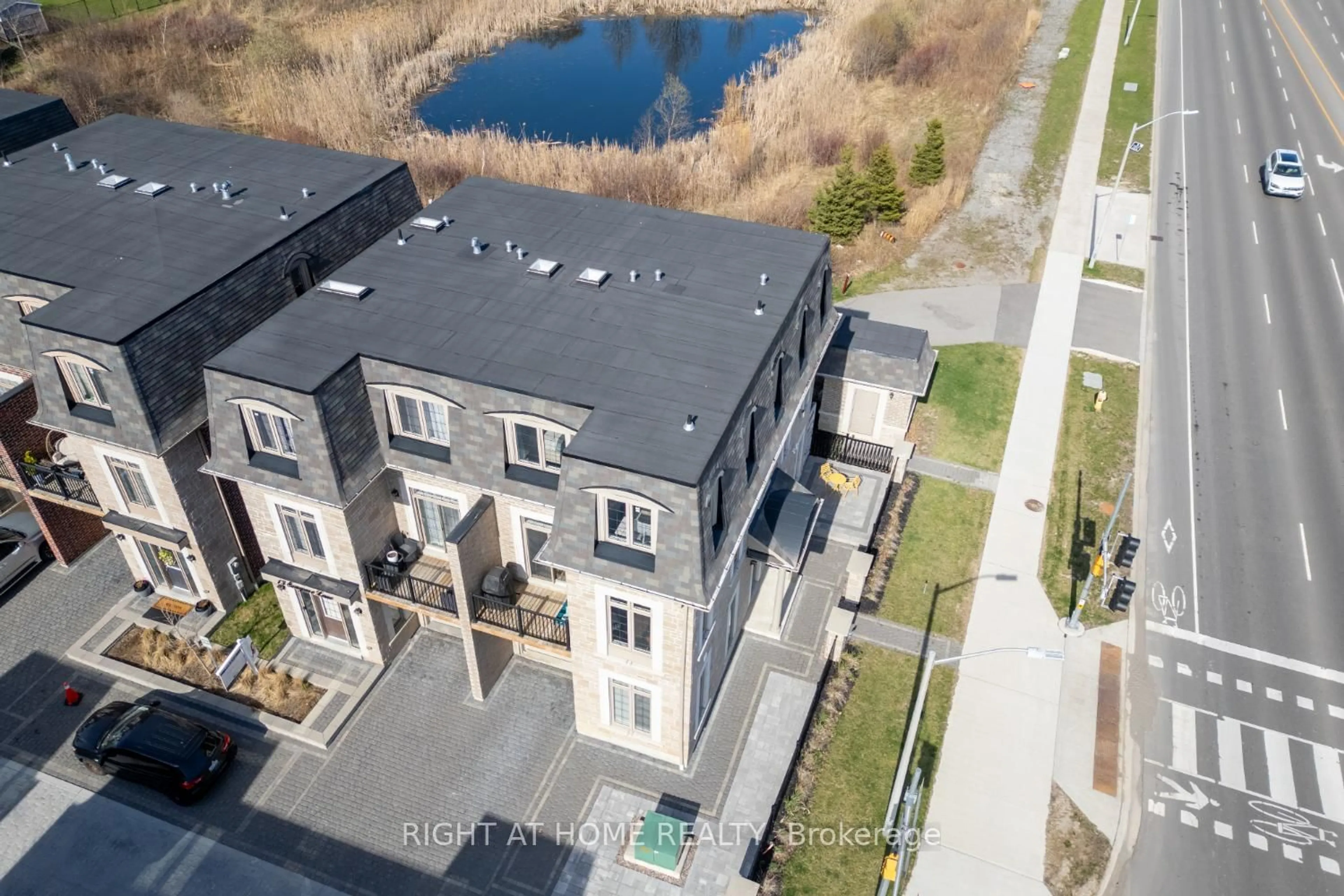 A pic from outside/outdoor area/front of a property/back of a property/a pic from drone, water/lake/river/ocean view for 14 Seagrave Lane, Ajax Ontario L1T 0P2