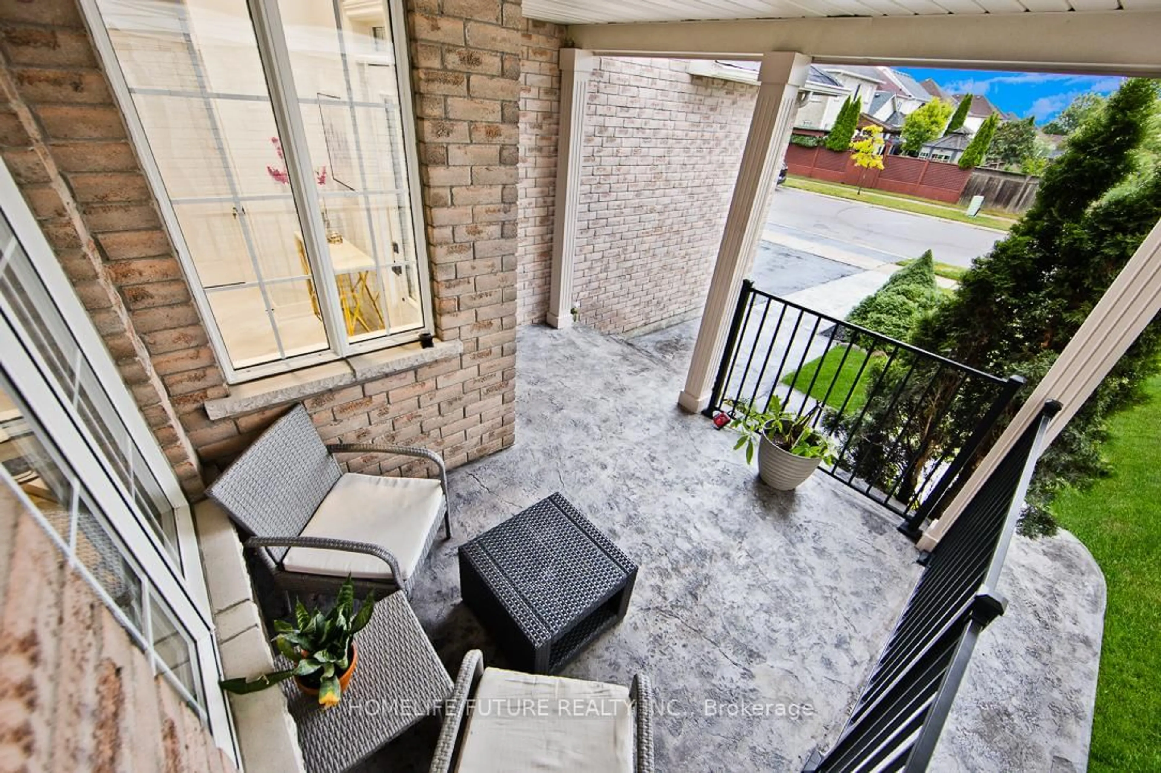Patio, city buildings view from balcony for 89 Eric Clarke Dr, Whitby Ontario L1R 2T6