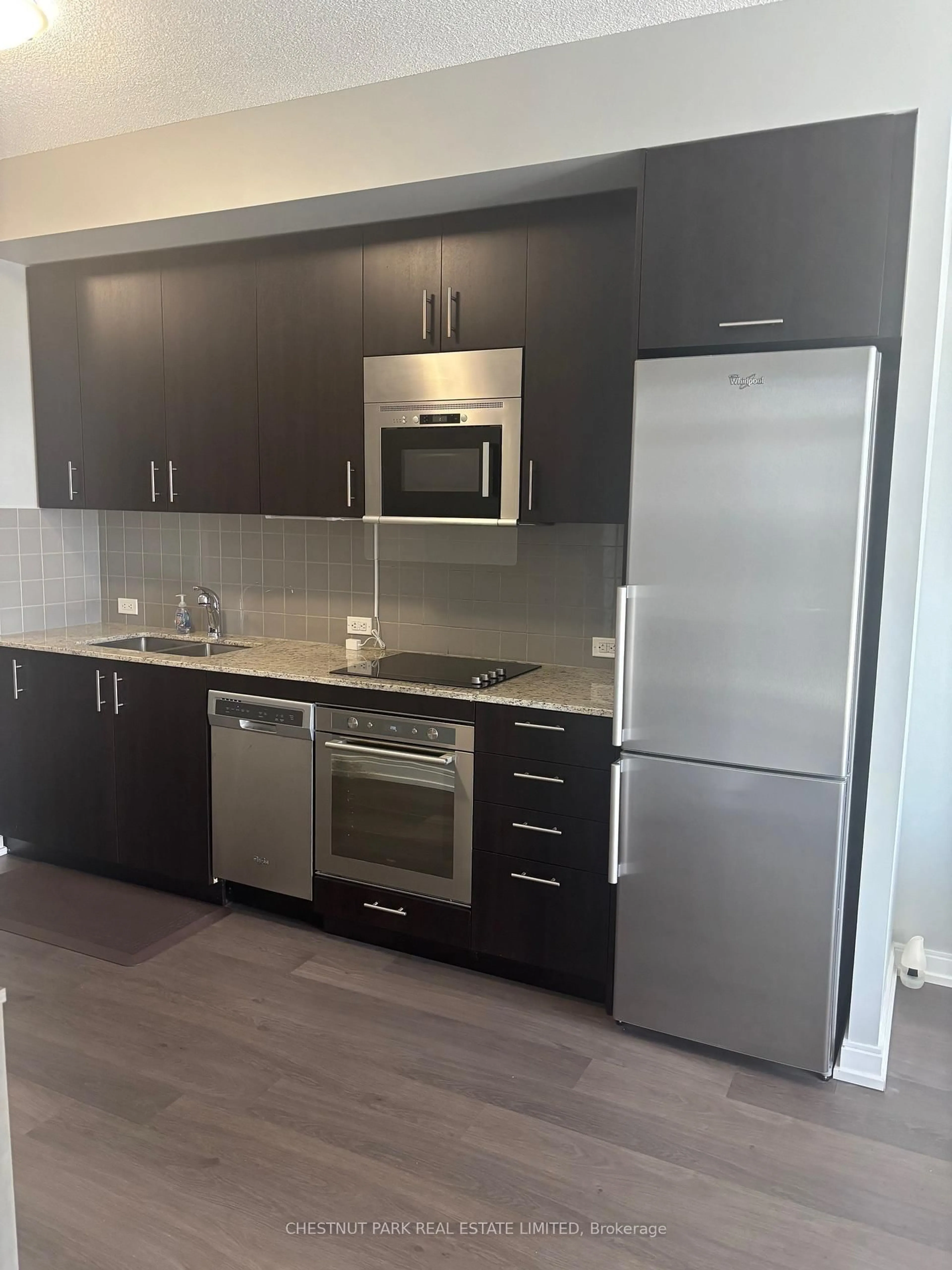 Standard kitchen, wood/laminate floor for 255 Village Green Sq #3307, Toronto Ontario M1S 0L3