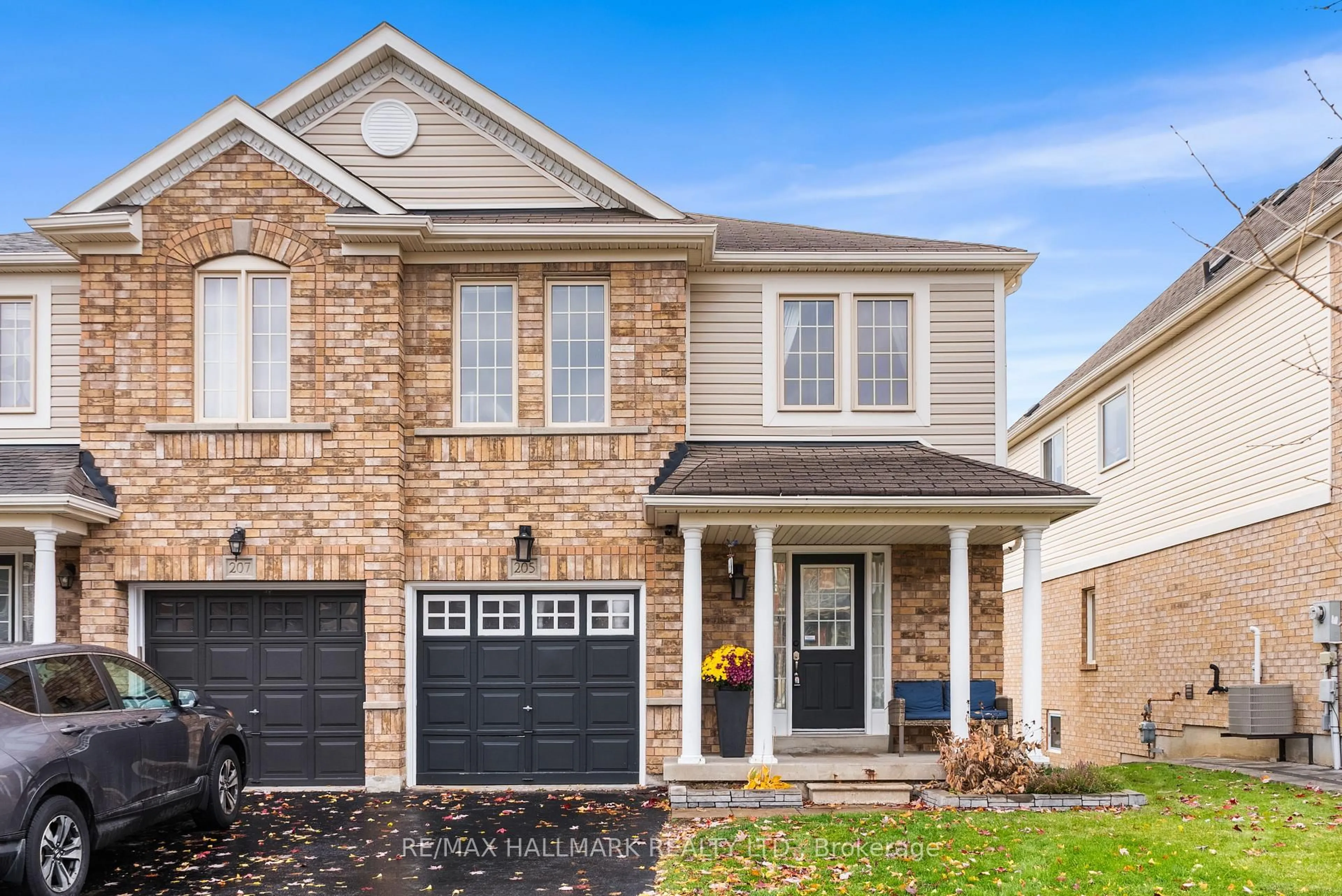 Home with brick exterior material, street for 205 Bean Cres, Ajax Ontario L1T 4K4