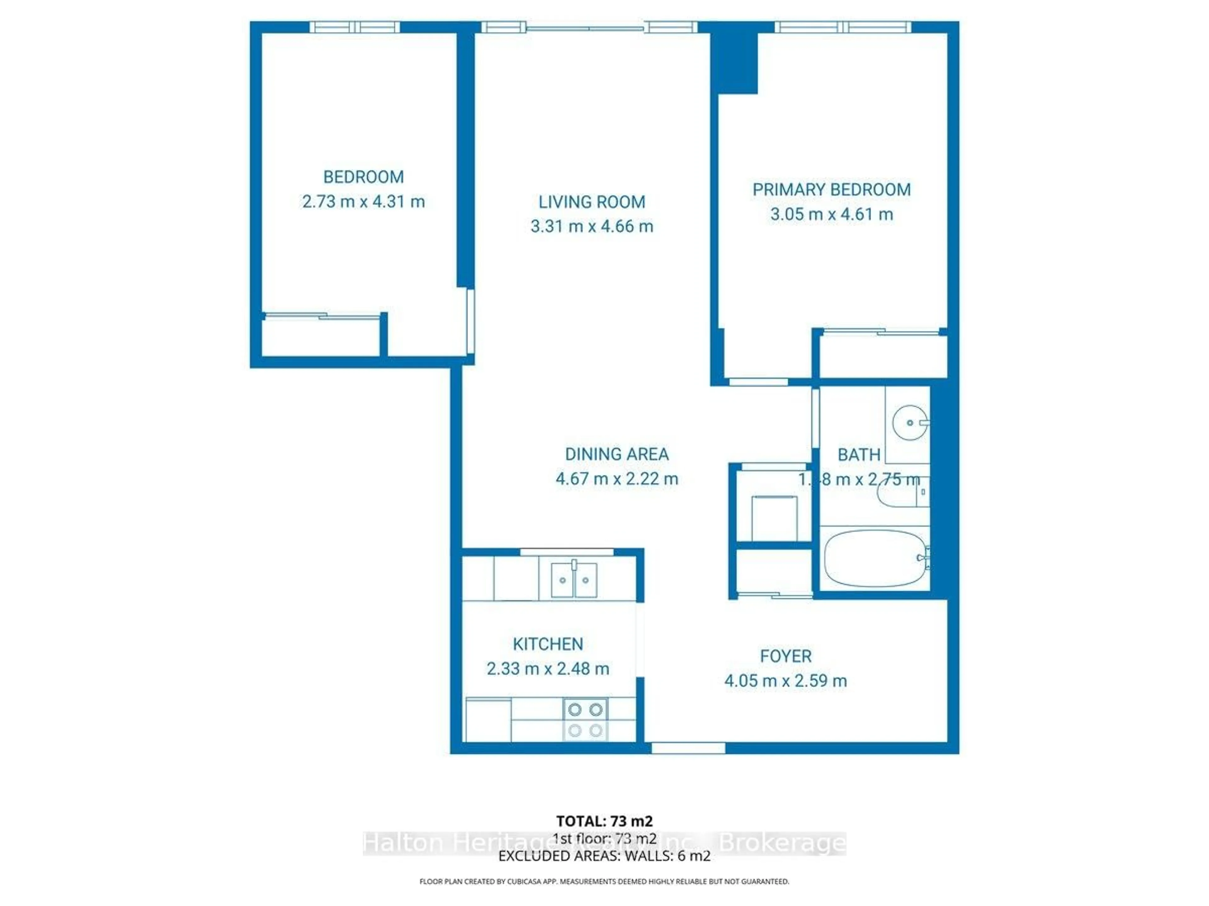 Floor plan for 1200 The Elsplanade #309, Pickering Ontario L1V 6V3