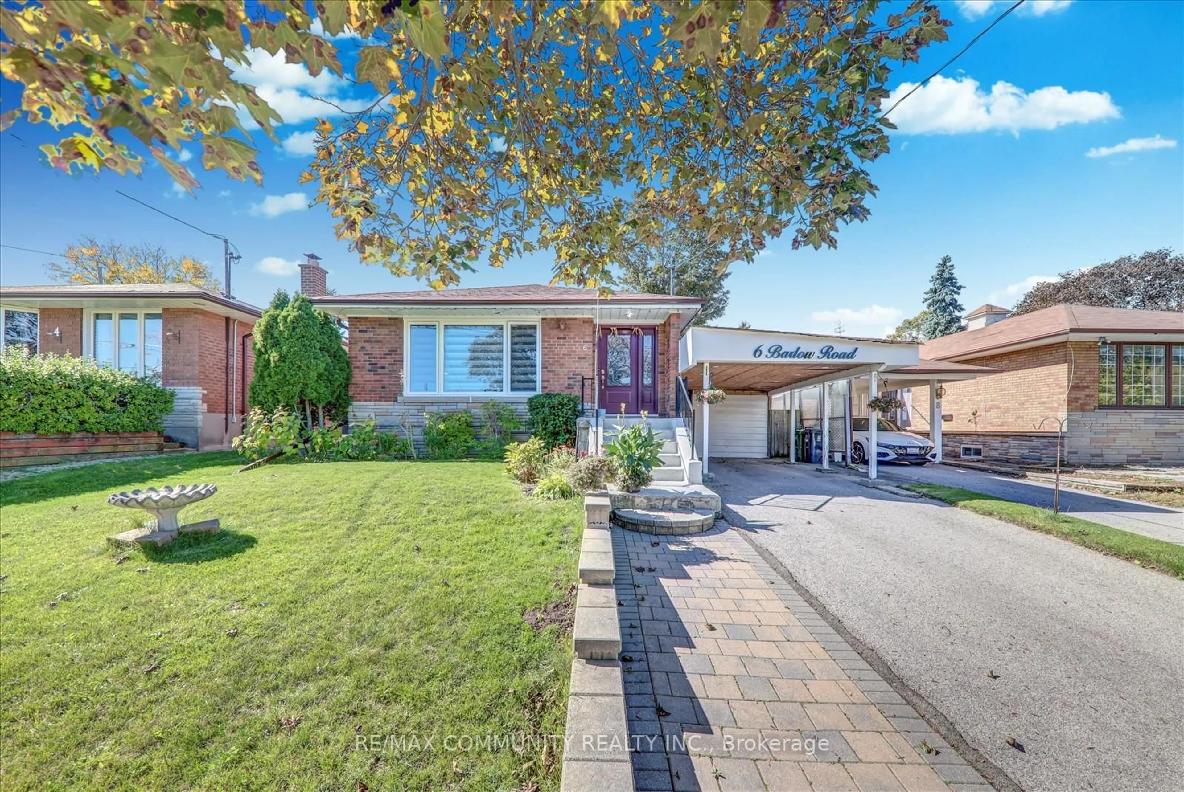 Home with brick exterior material, street for 6 Barlow Rd, Toronto Ontario M1G 2B4