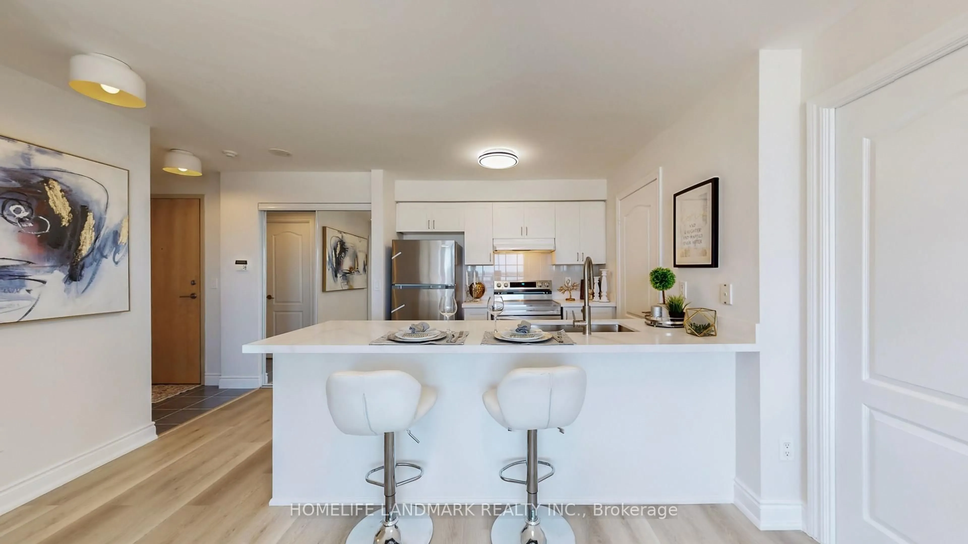 Open concept kitchen, unknown for 50 Brian Harrison Way #1107, Toronto Ontario M1P 5J4
