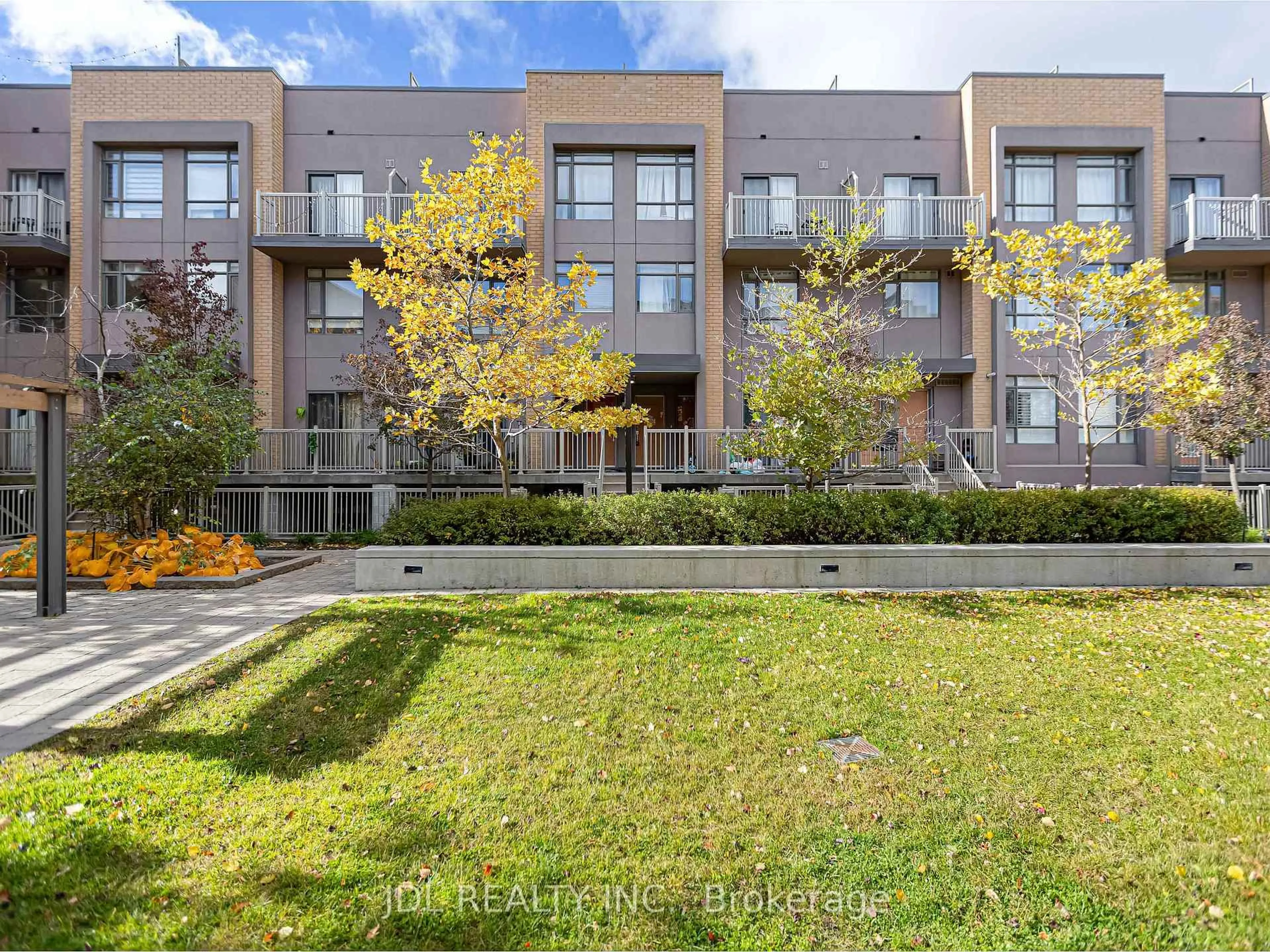 A pic from outside/outdoor area/front of a property/back of a property/a pic from drone, street for 90 Orchid Place Dr #307, Toronto Ontario M1B 0C4