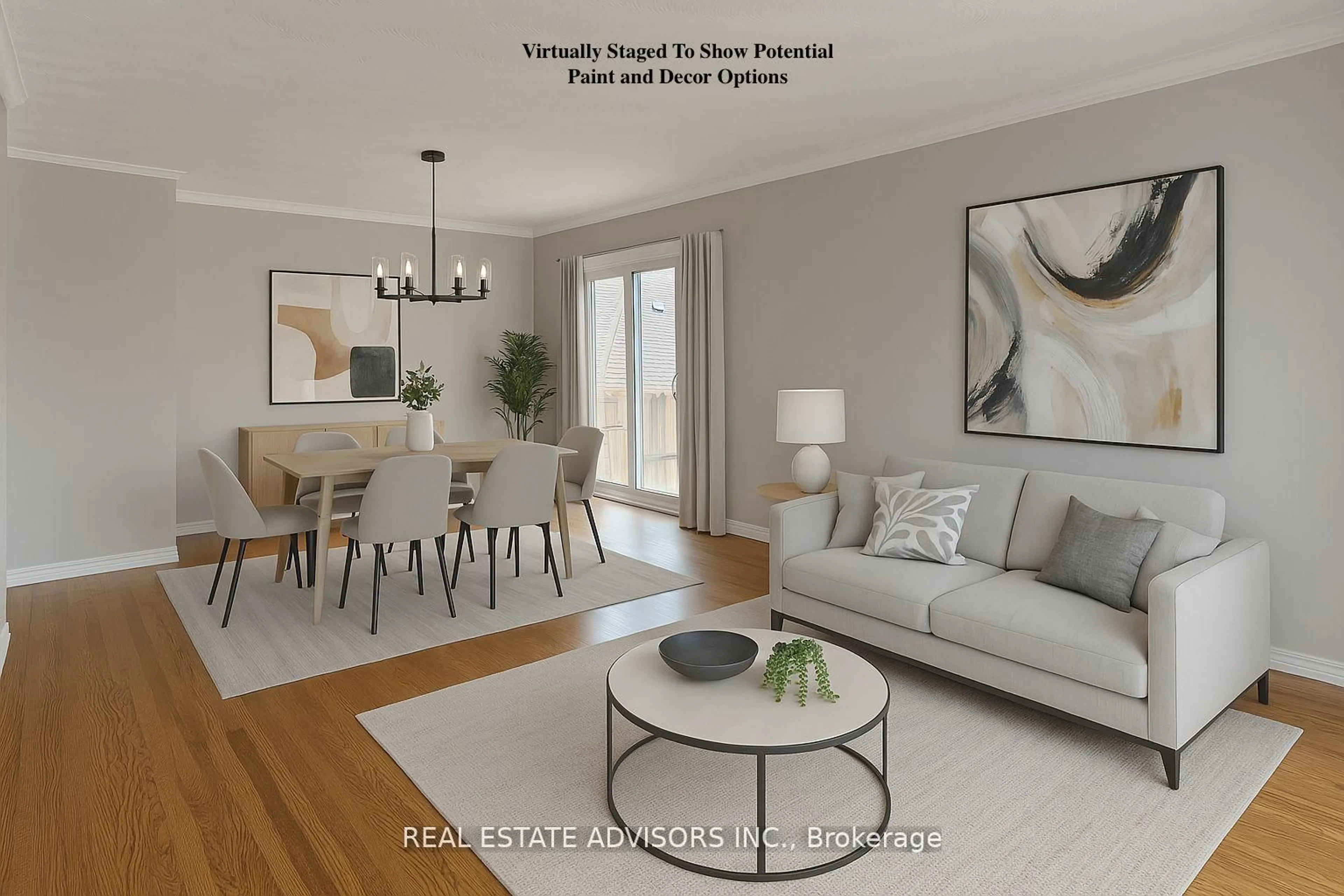 Living room with furniture, wood/laminate floor for 87 Euclid Ave, Toronto Ontario M1C 1J8