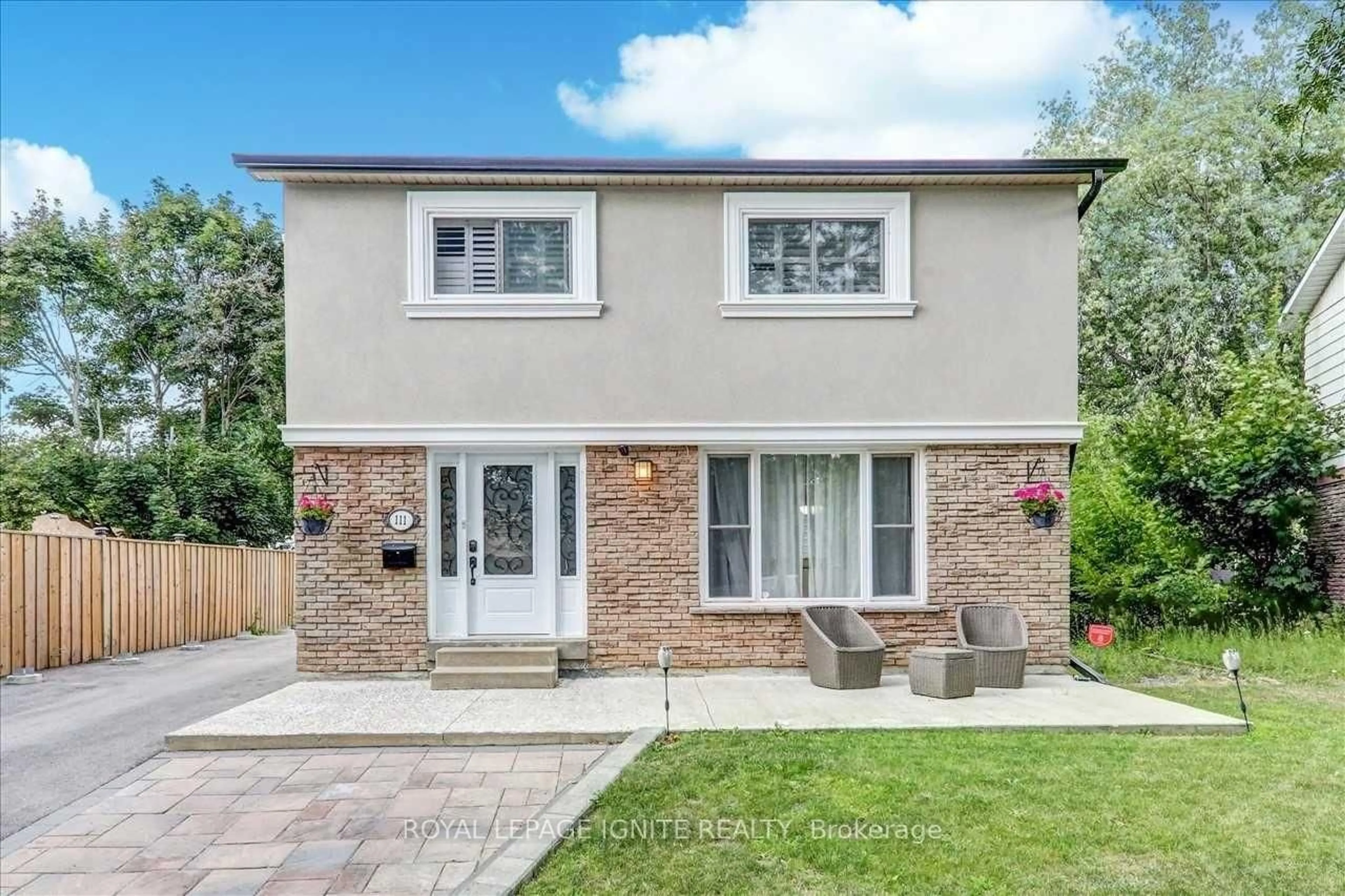 Home with brick exterior material, street for 111 Dunsfold Dr, Toronto Ontario M1B 1T5