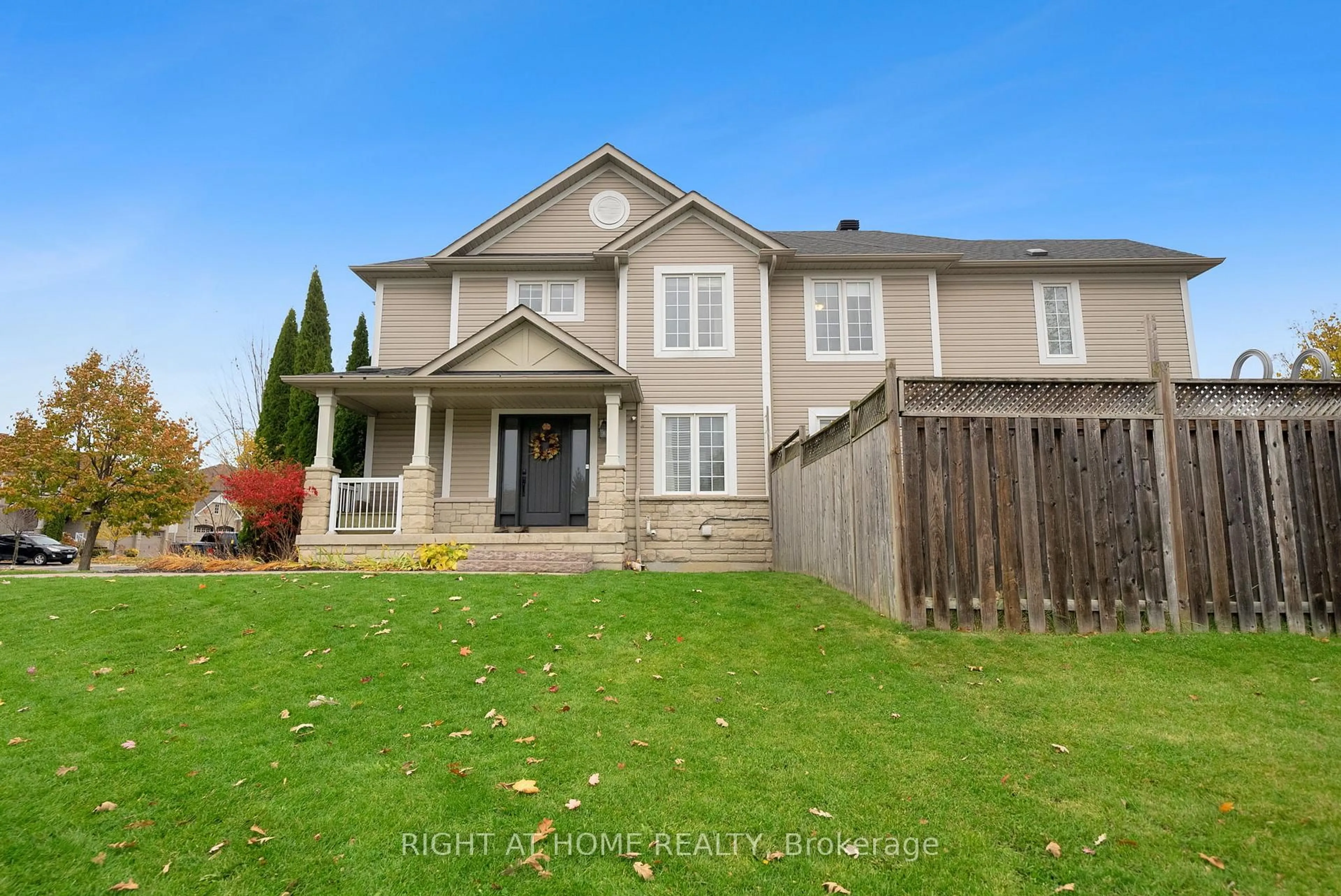 A pic from outside/outdoor area/front of a property/back of a property/a pic from drone, street for 158 Dadson Dr, Clarington Ontario L1C 5H9