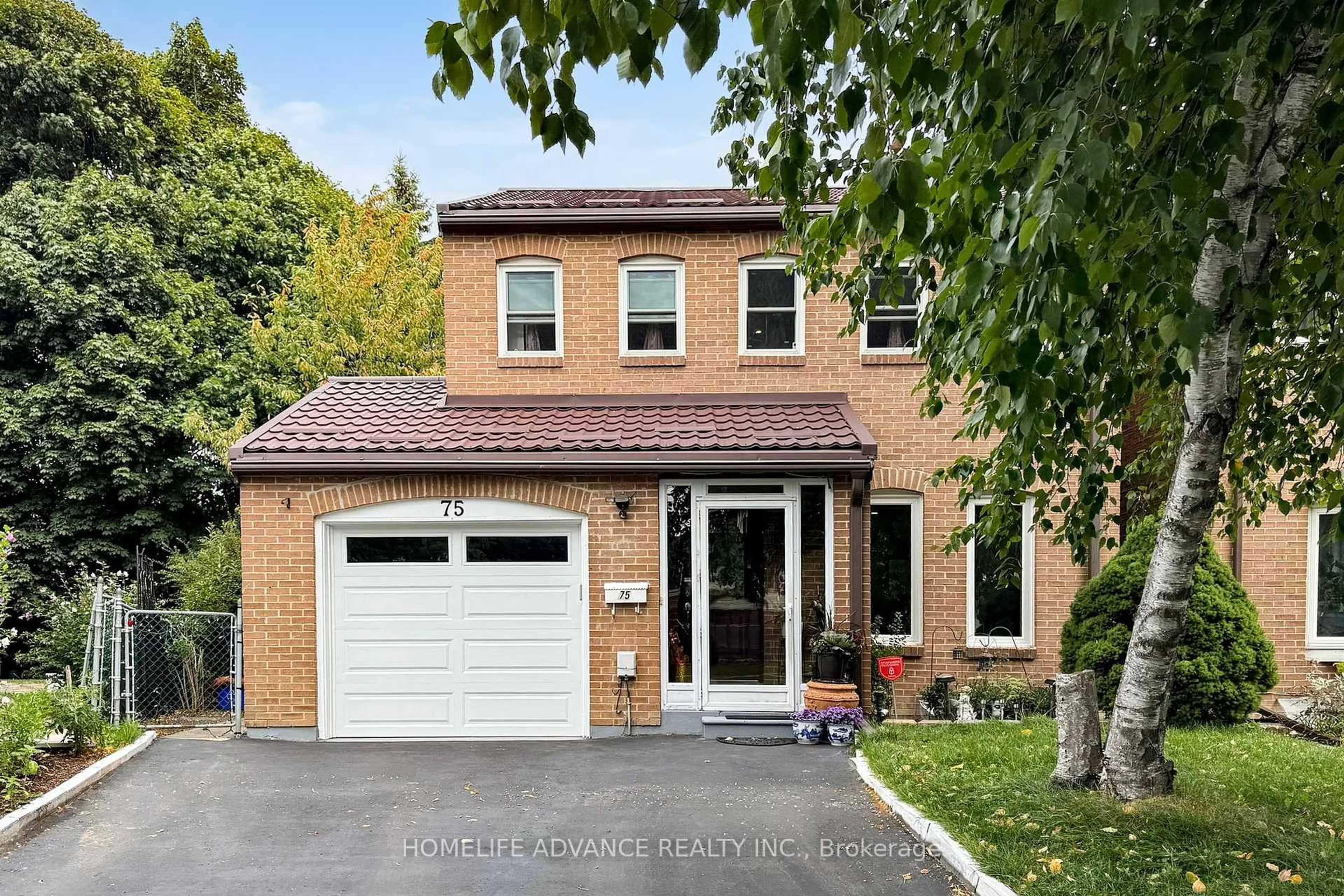 Home with brick exterior material, street for 75 Mossbrook Cres, Toronto Ontario M1W 2W8