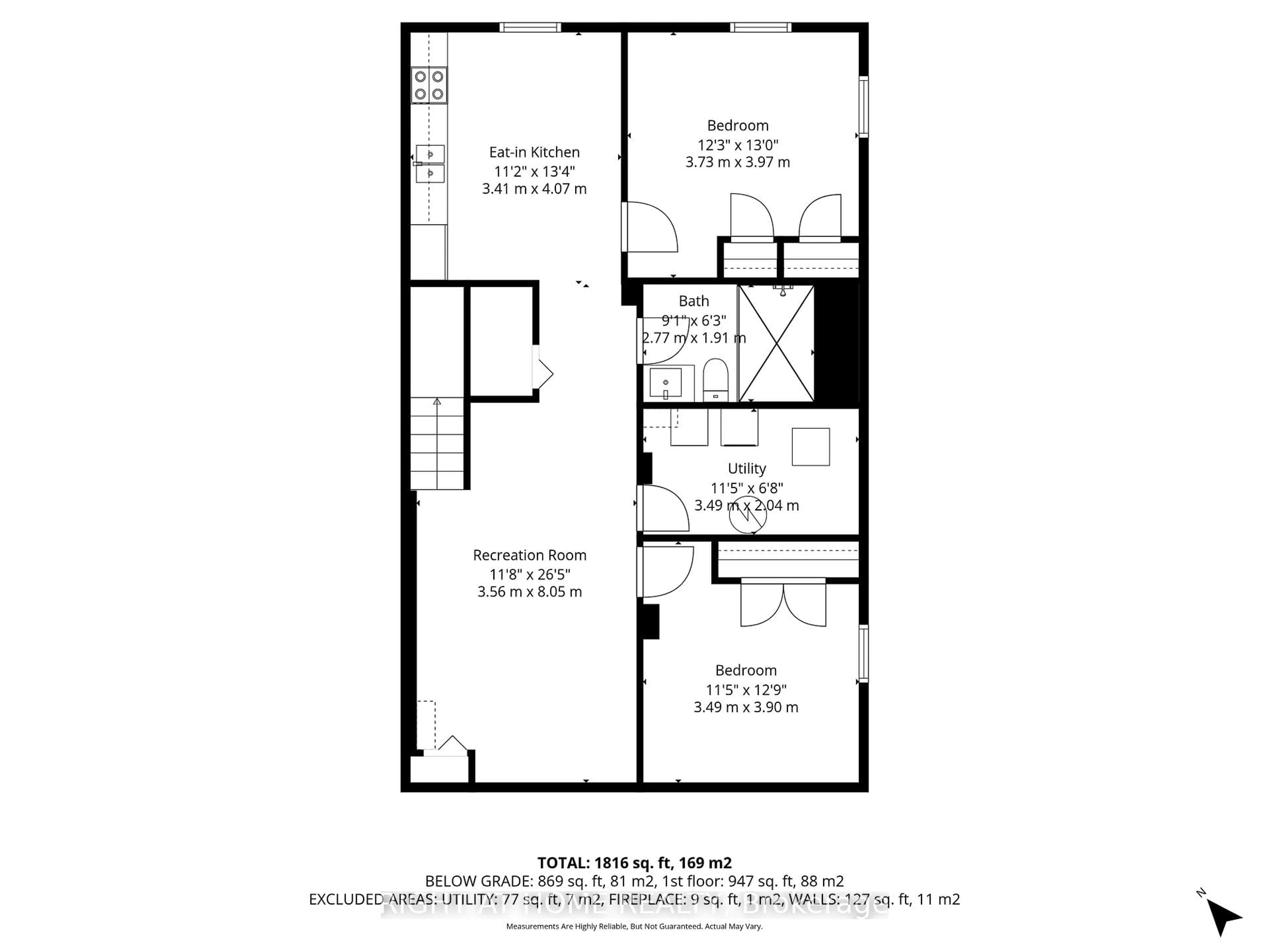 Floor plan for 162 Tower Dr, Toronto Ontario M1R 3P5