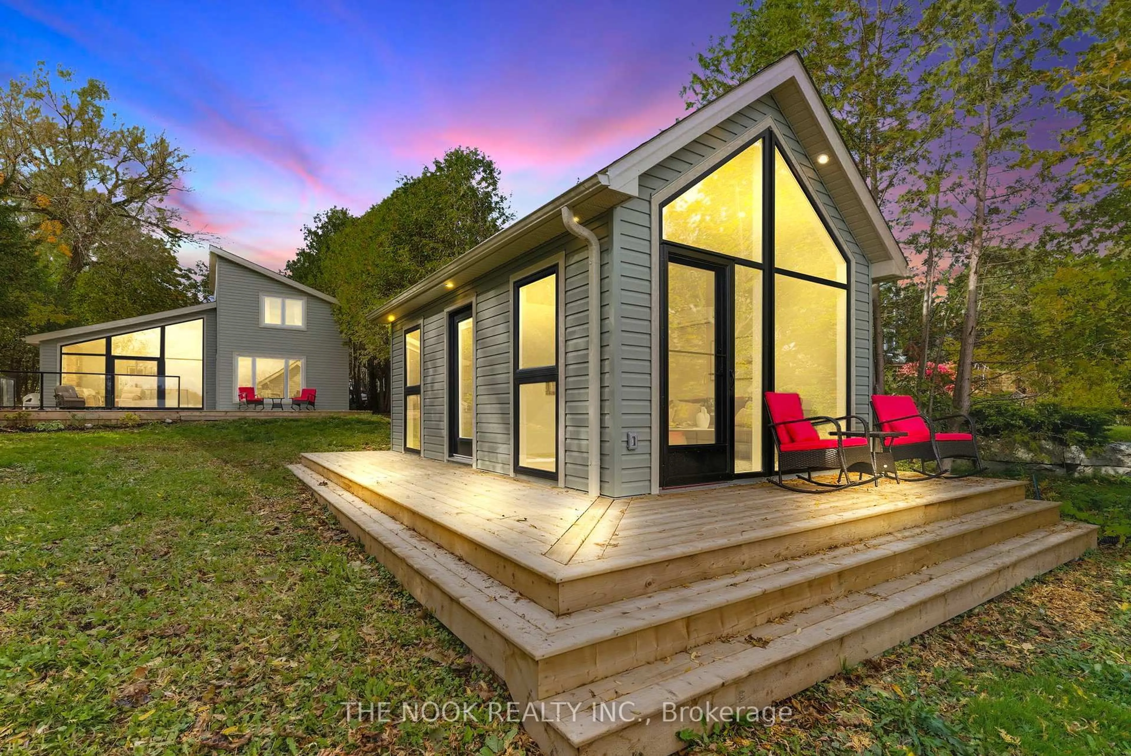 Home with vinyl exterior material, street for 55 Honey's Beach Rd, Scugog Ontario L9L 0B5