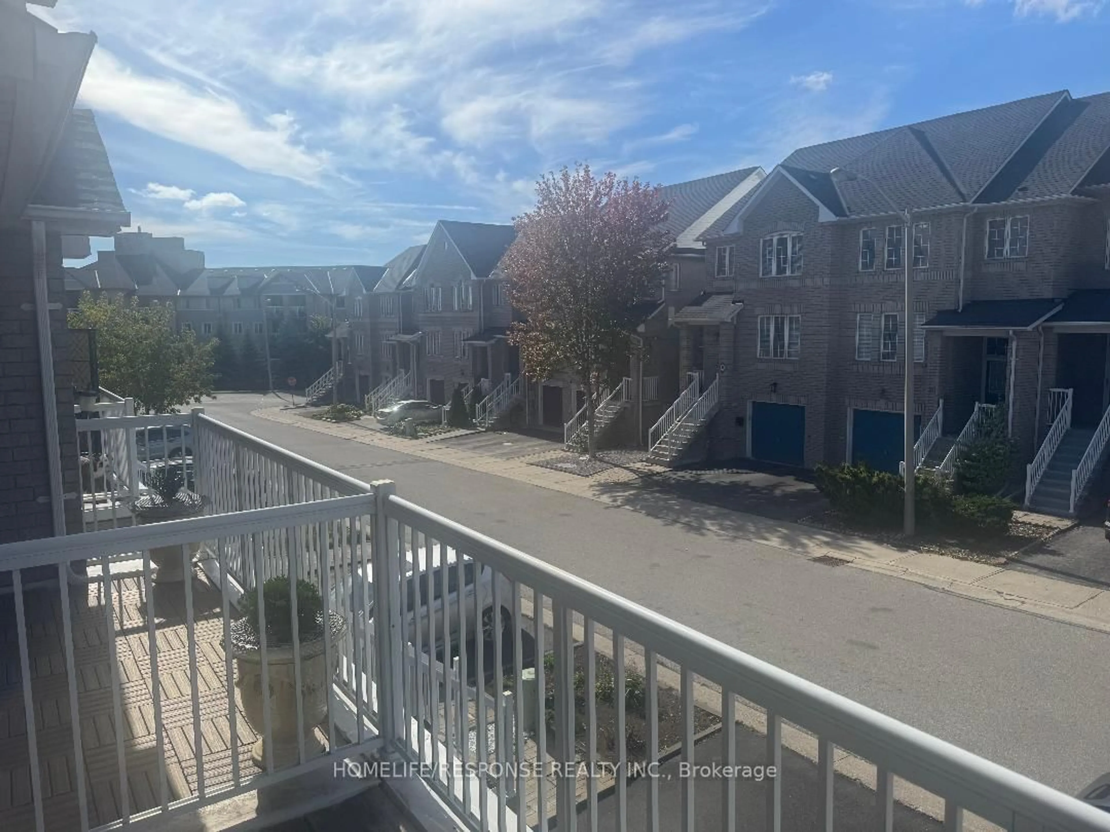 Balcony in the apartment, city buildings view from balcony for 712 Warden Ave #50, Toronto Ontario M1L 4W4