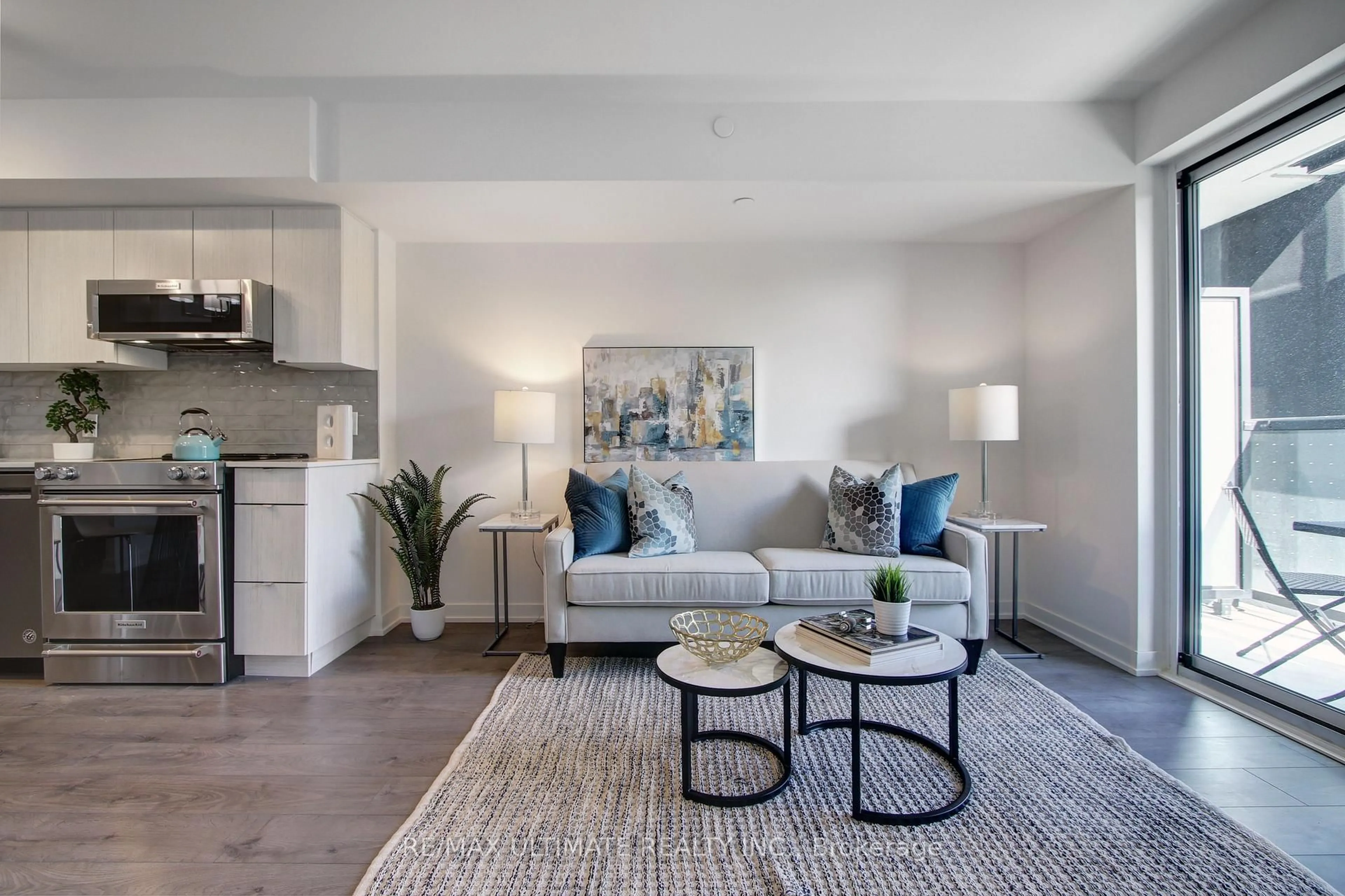 Living room with furniture, unknown for 1401 O'connor Dr #303, Toronto Ontario M4B 2V5