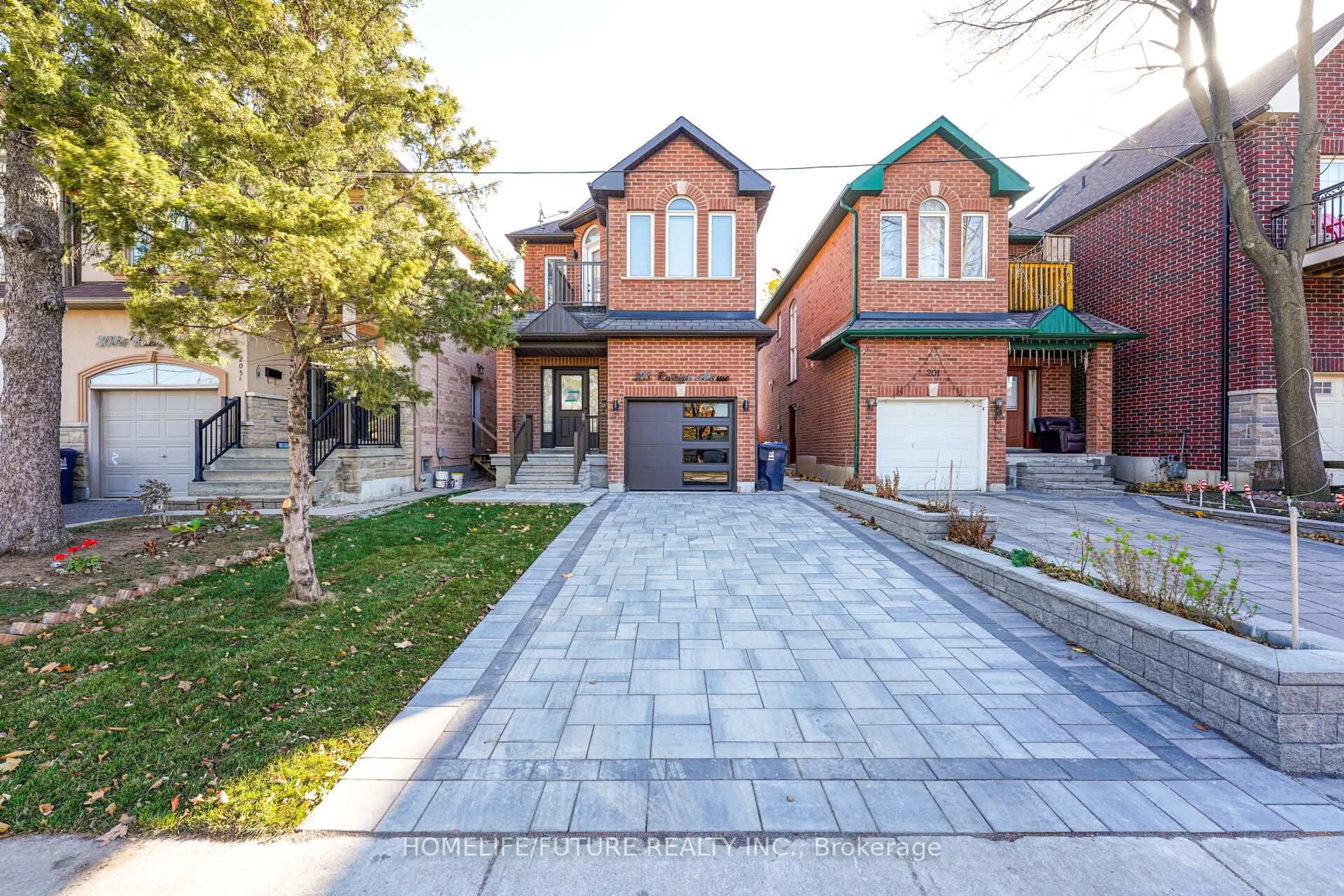 Home with brick exterior material, street for 203 Raleigh Ave, Toronto Ontario M1K 1A5