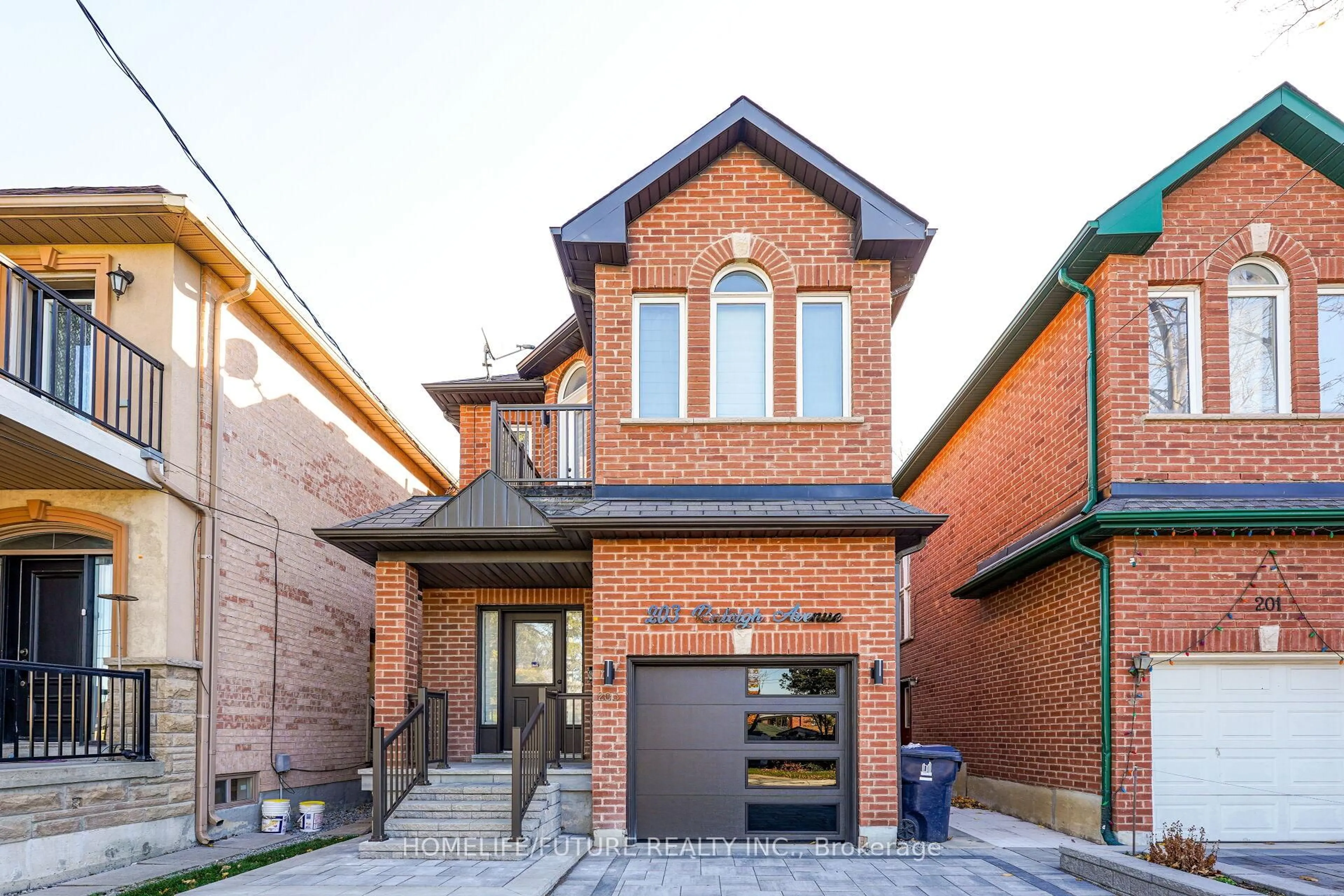 Home with brick exterior material, street for 203 Raleigh Ave, Toronto Ontario M1K 1A5