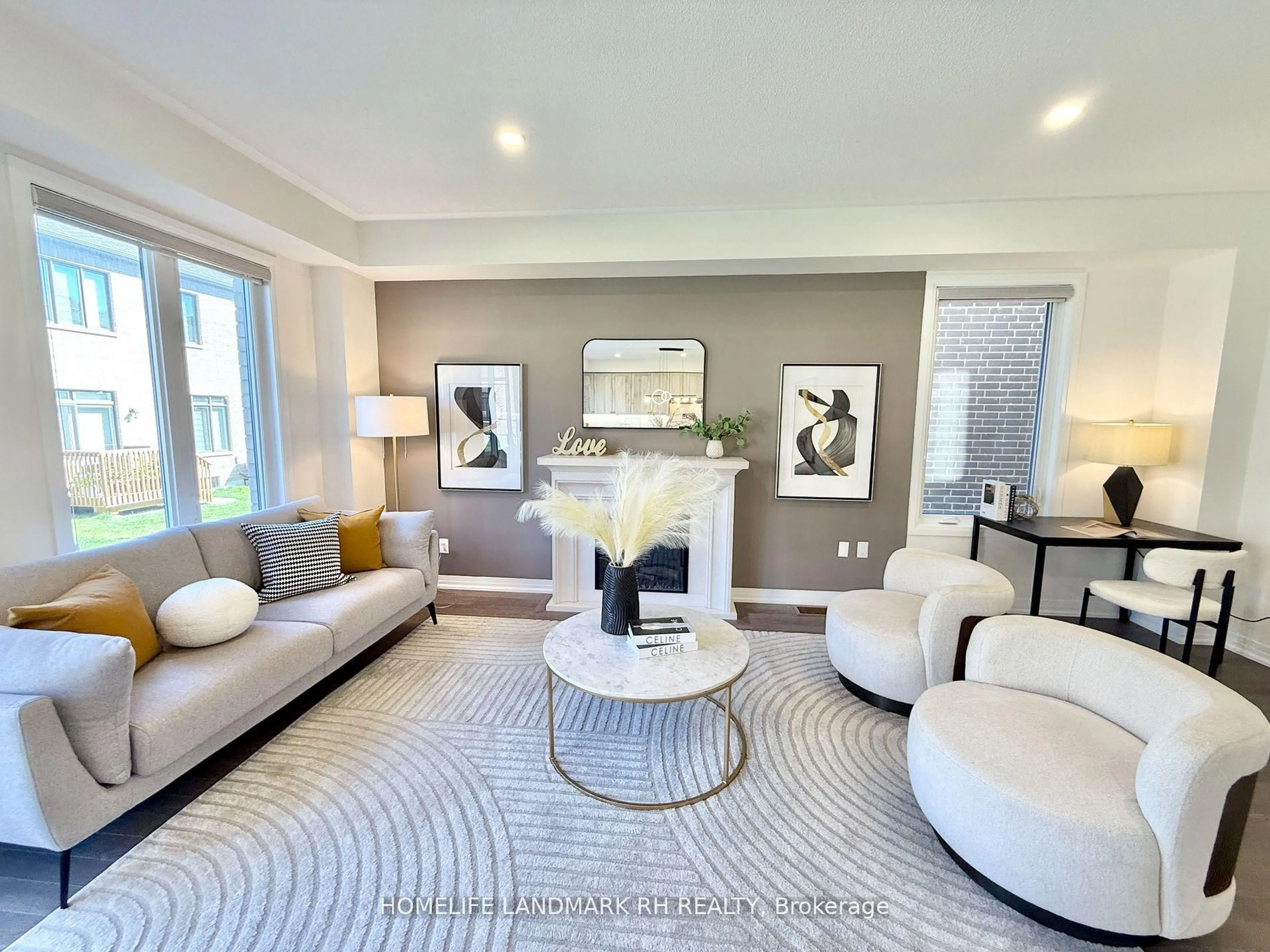 Living room with furniture, carpet floor for 1045 PISCES Tr, Pickering Ontario L1X 0P7