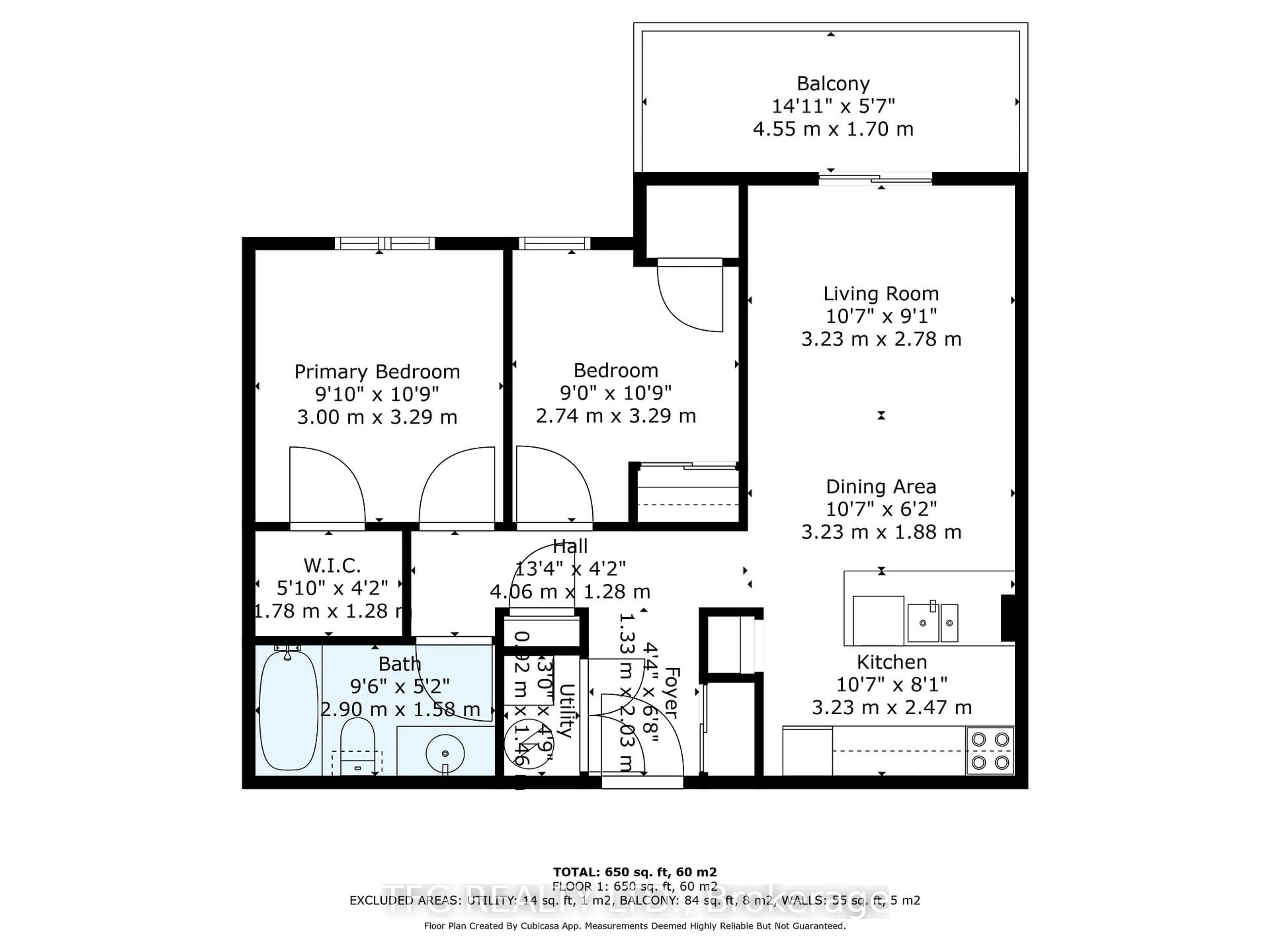 Floor plan for 106 Aspen Springs Dr #211, Clarington Ontario L1C 5N7