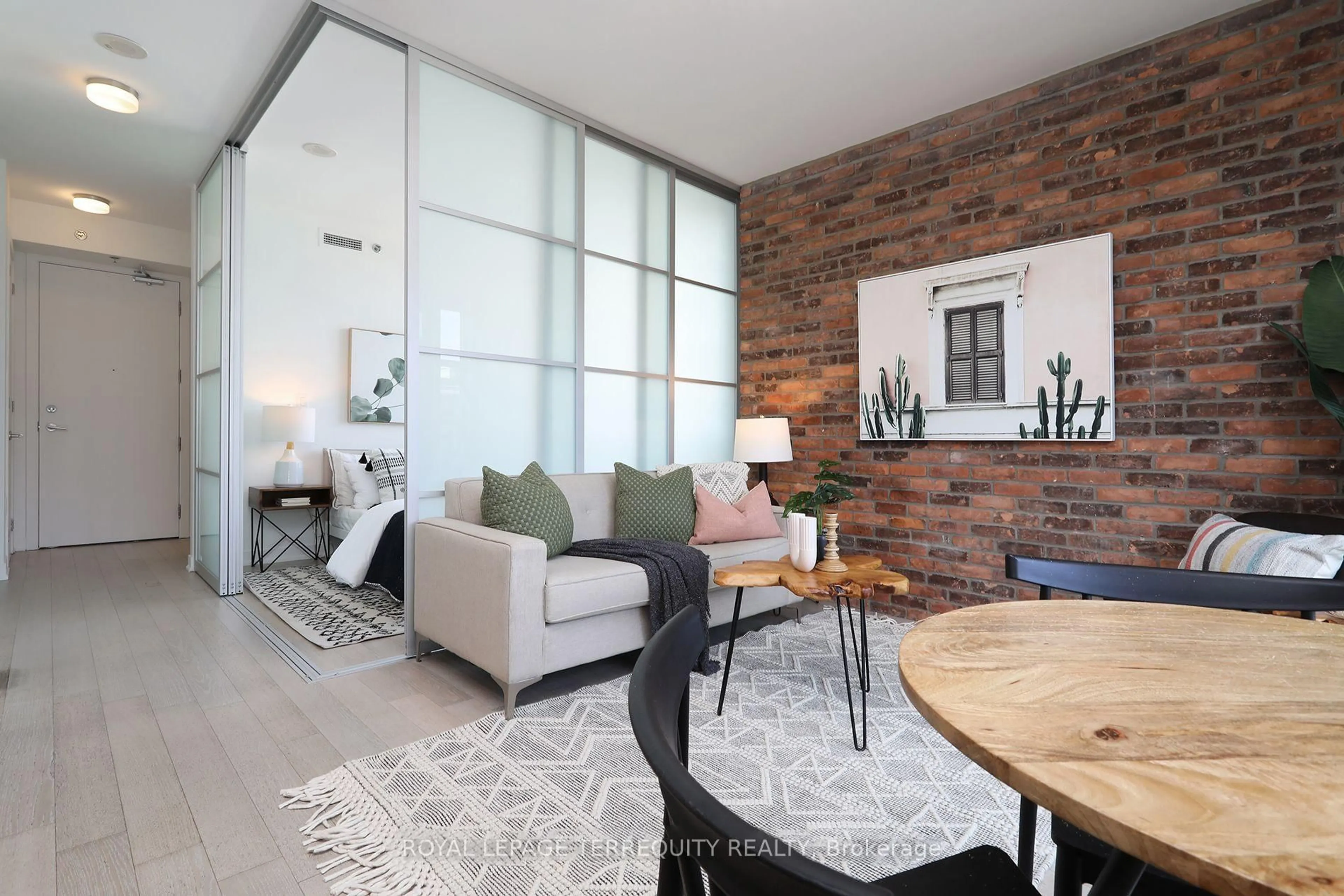 Living room with furniture, unknown for 88 Colgate Ave #631, Toronto Ontario M4M 0A6