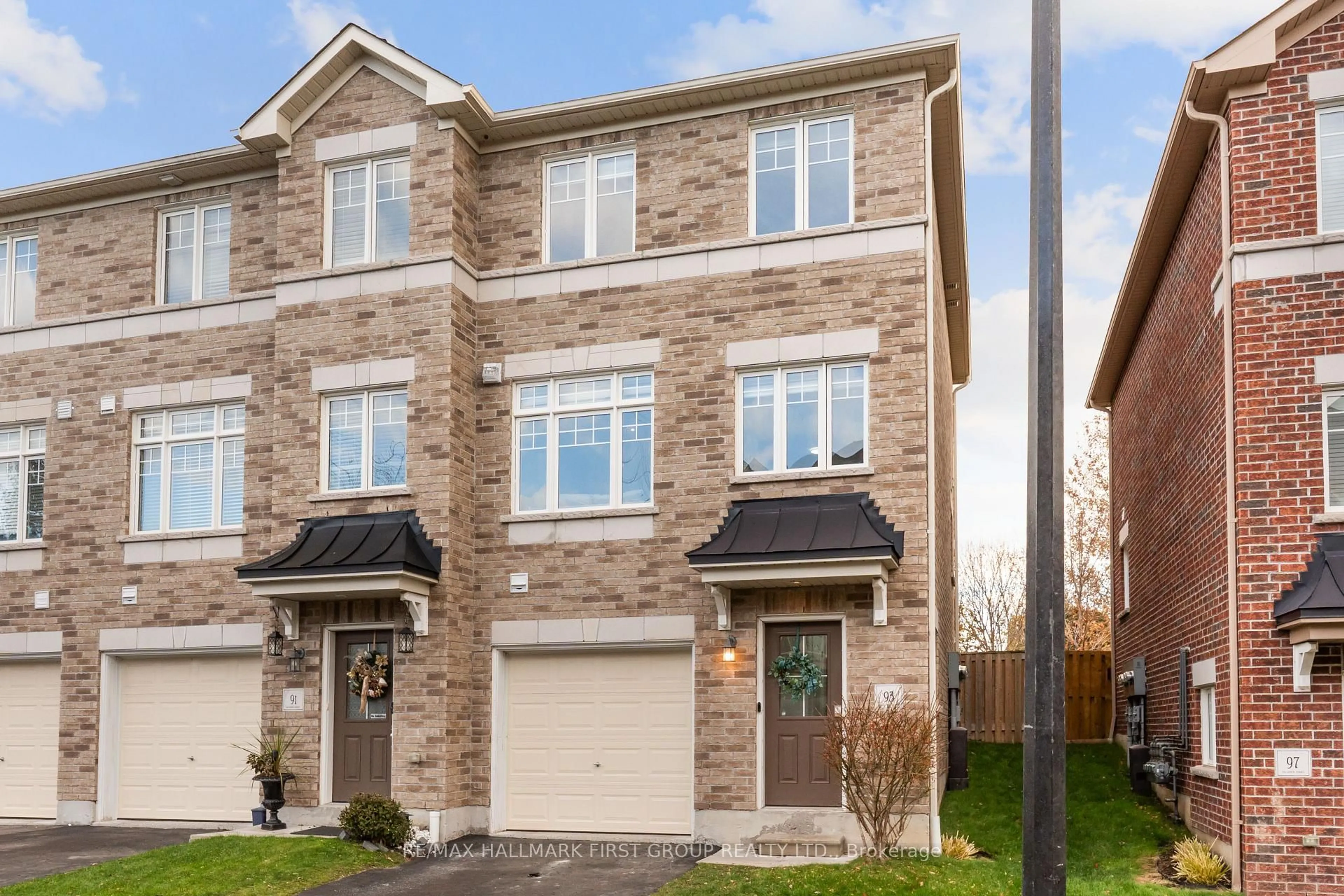 Home with brick exterior material, street for 93 Markham Tr, Clarington Ontario L1C 0S4