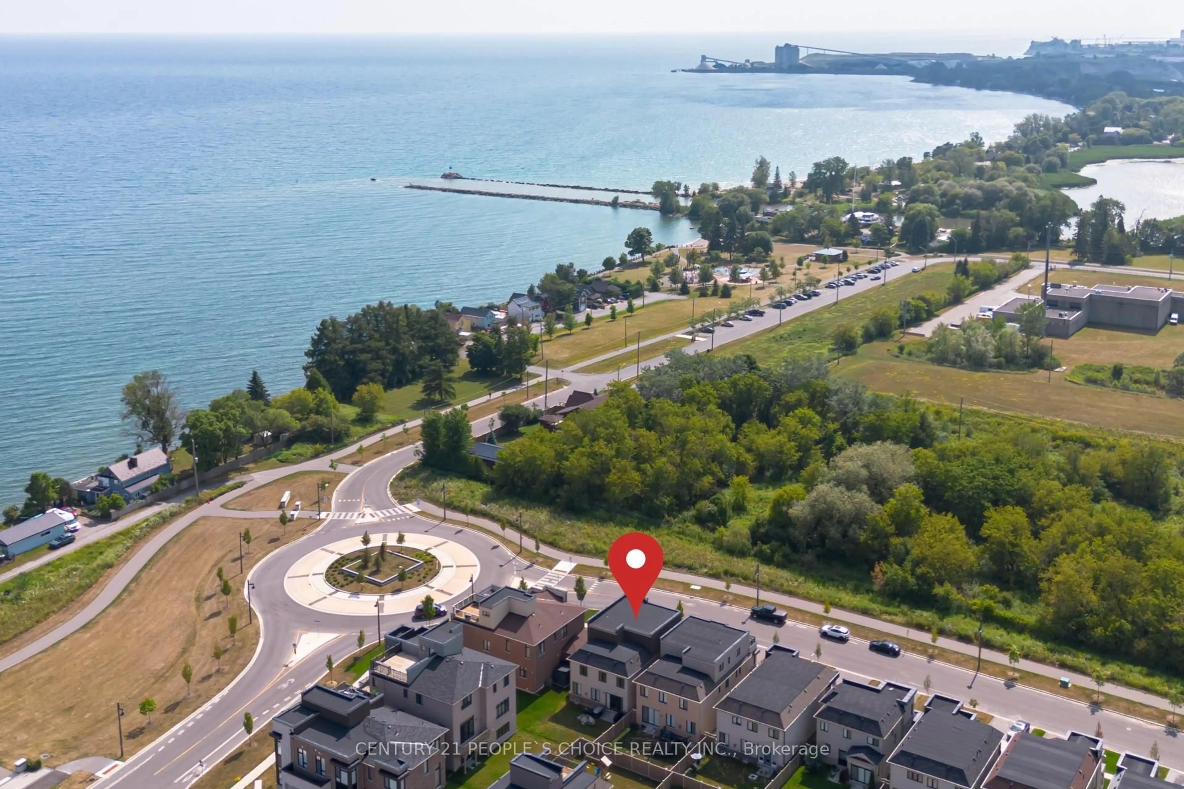A pic from outside/outdoor area/front of a property/back of a property/a pic from drone, water/lake/river/ocean view for 169 East Shore Dr, Clarington Ontario L1C 1Z8