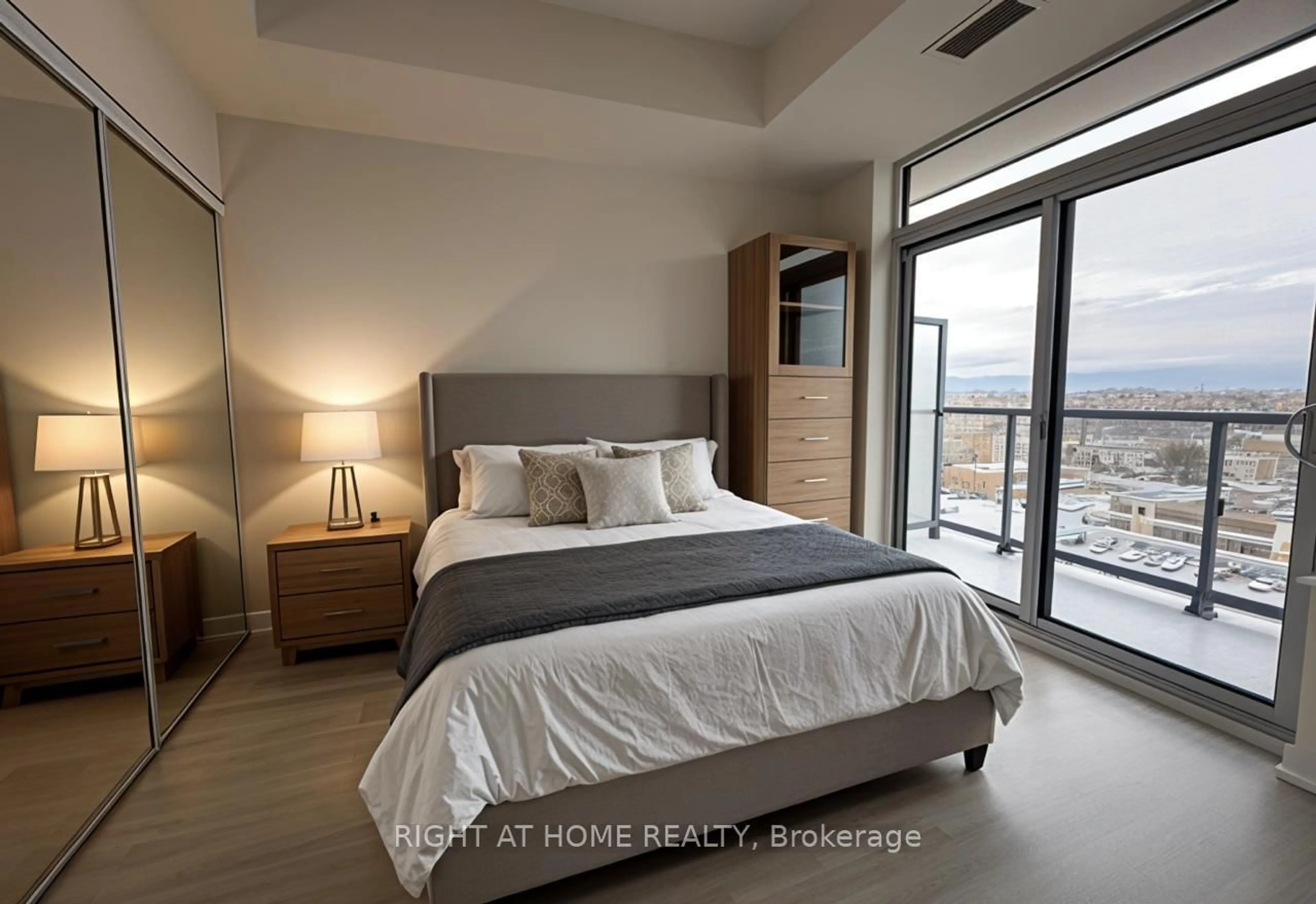 Bedroom with bed, unknown for 3270 Sheppard Ave #1121, Toronto Ontario M1T 3K3