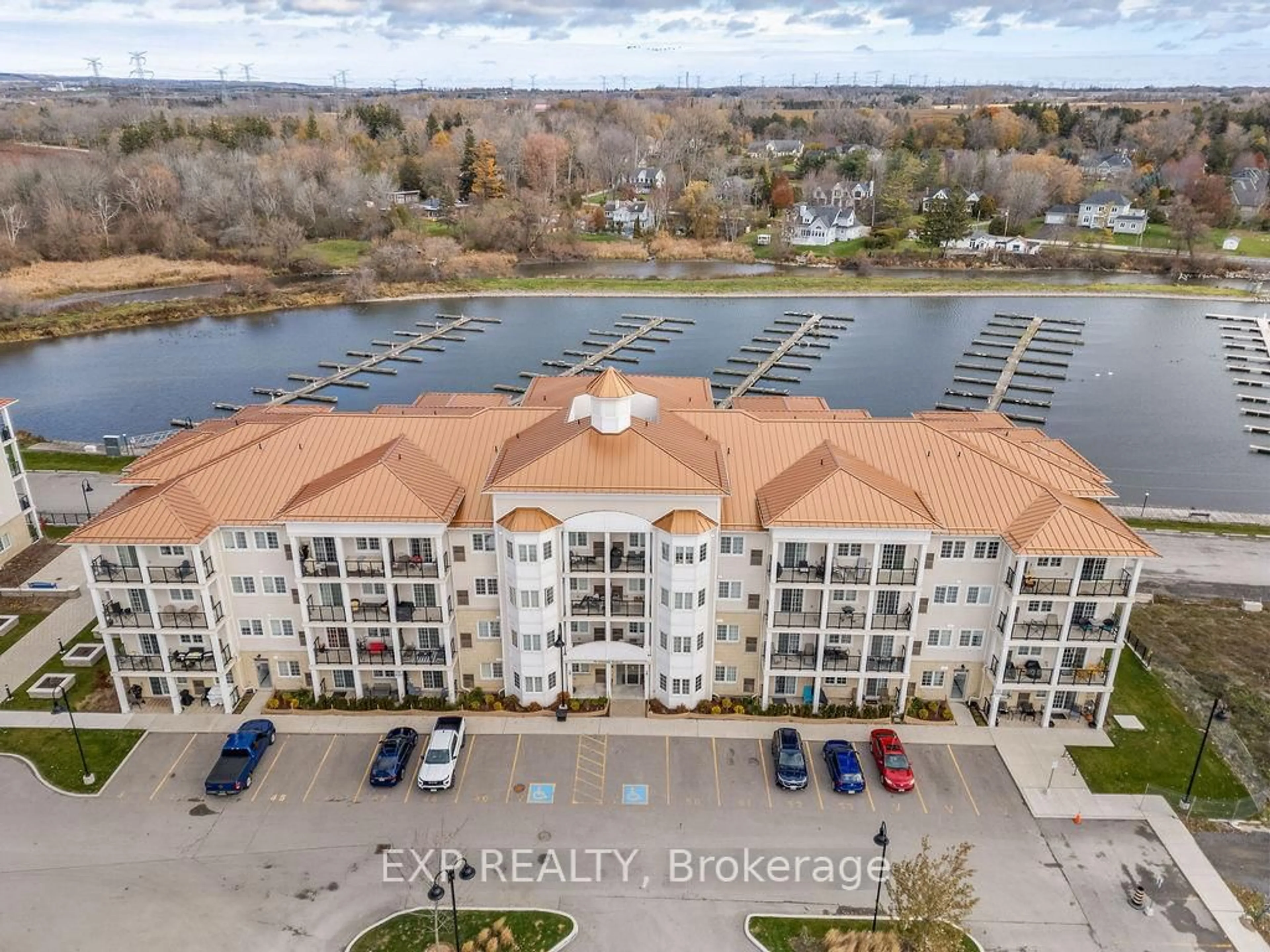 A pic from outside/outdoor area/front of a property/back of a property/a pic from drone, water/lake/river/ocean view for 70 Shipway Ave #308, Clarington Ontario L1B 0V7
