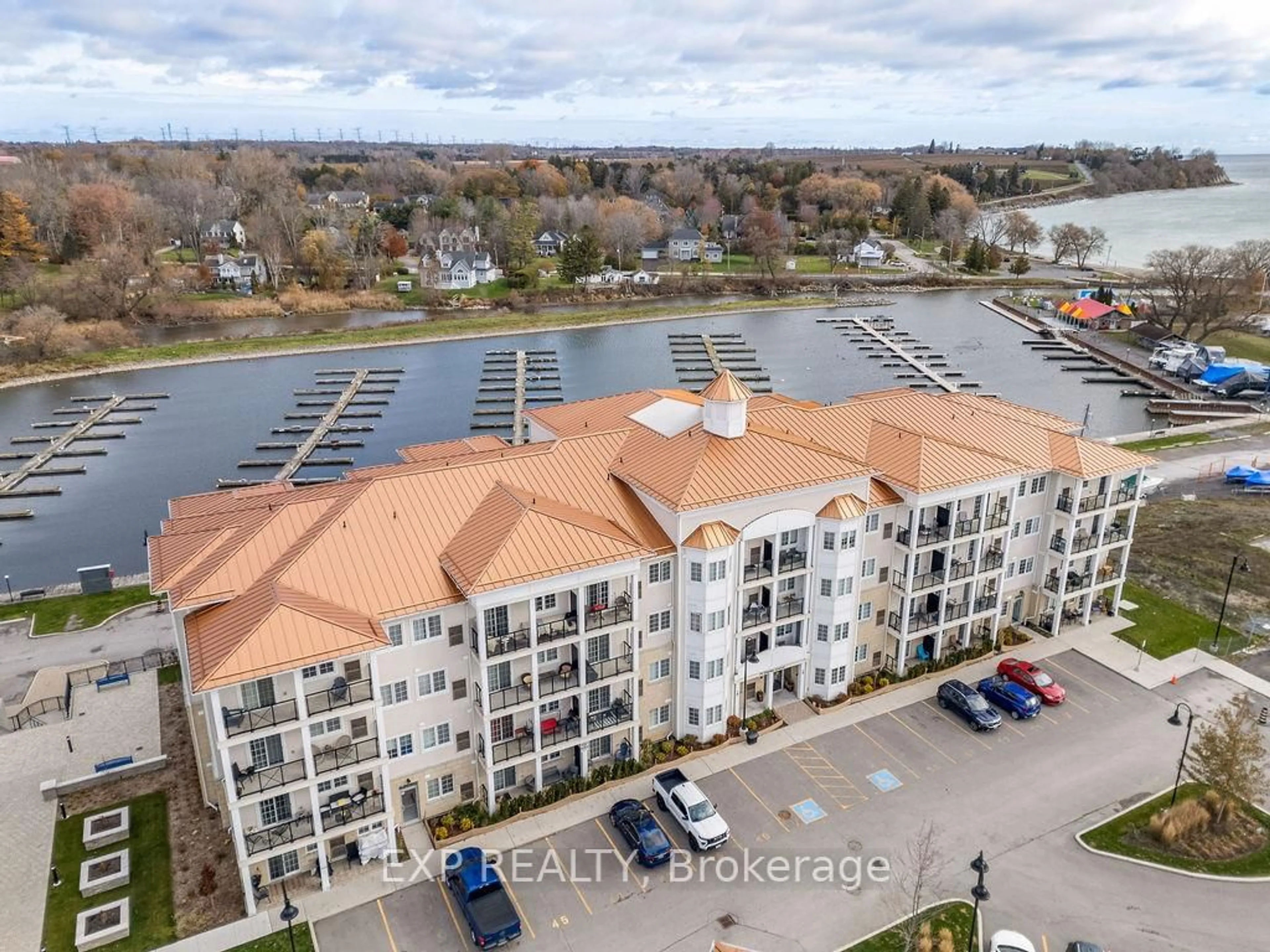 A pic from outside/outdoor area/front of a property/back of a property/a pic from drone, water/lake/river/ocean view for 70 Shipway Ave #308, Clarington Ontario L1B 0V7