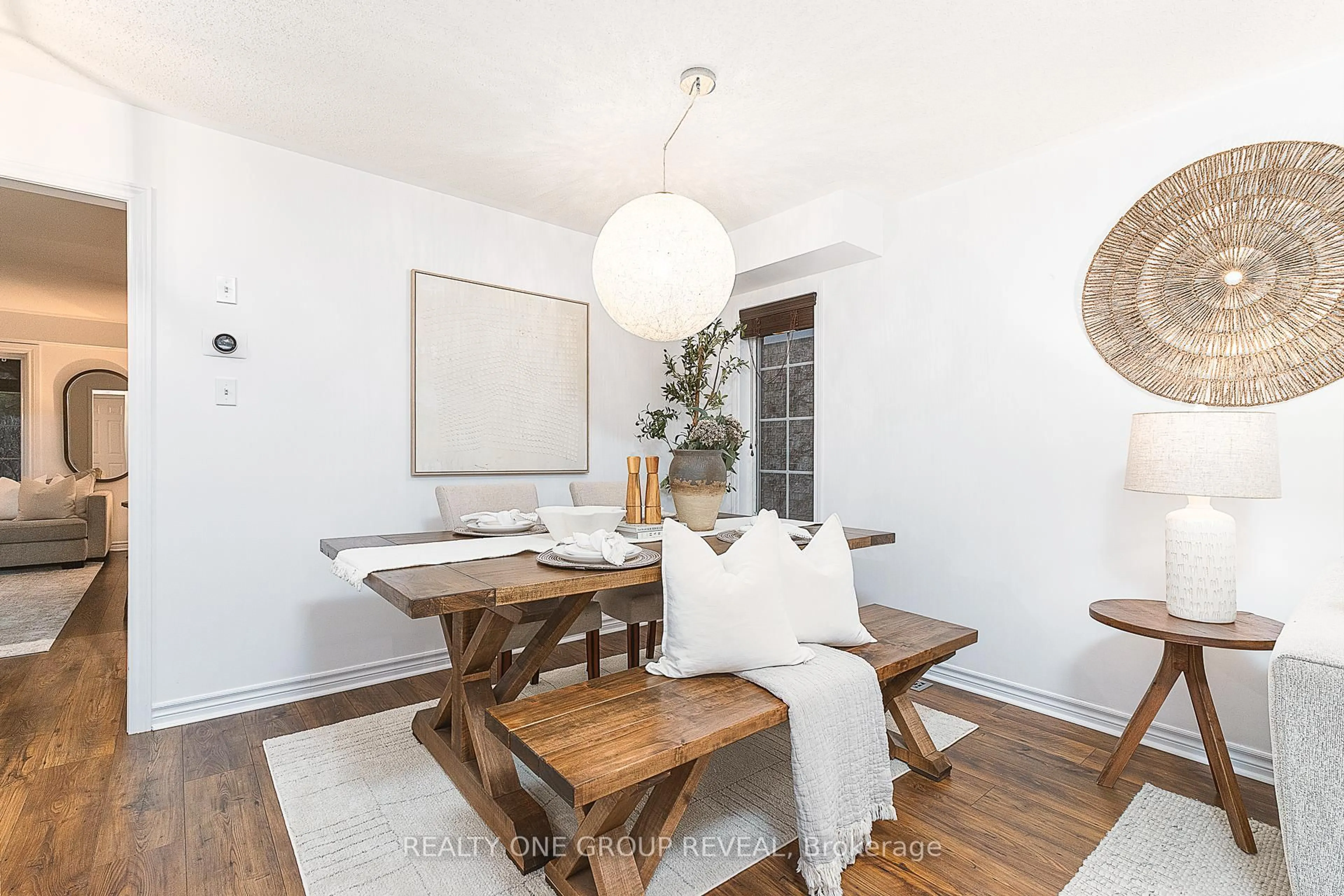 Dining room, wood/laminate floor for 114 Argent St, Clarington Ontario L1C 0C4