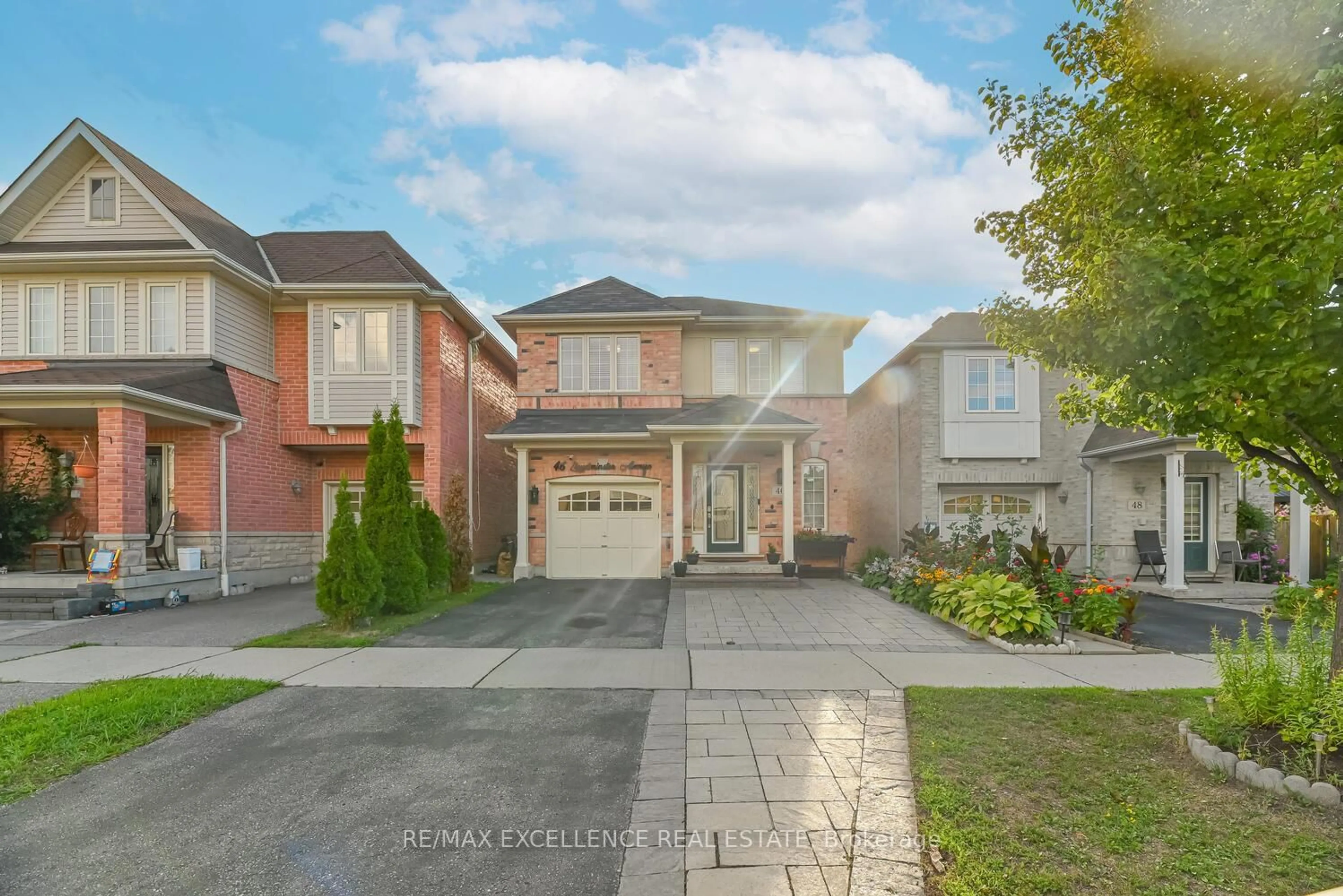 Home with brick exterior material, street for 46 Lloydminster Ave, Ajax Ontario L1Z 0N8