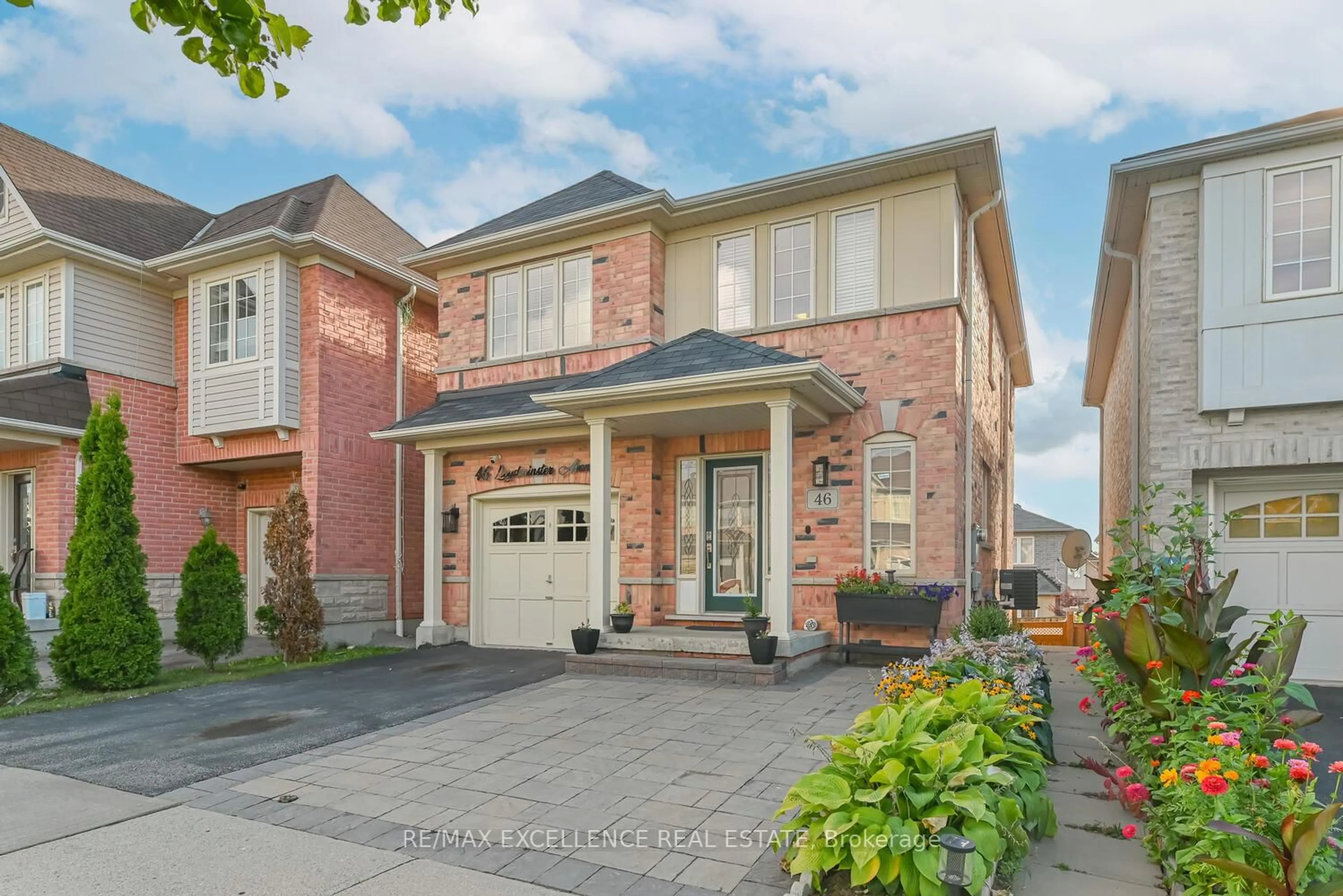 Home with brick exterior material, street for 46 Lloydminster Ave, Ajax Ontario L1Z 0N8
