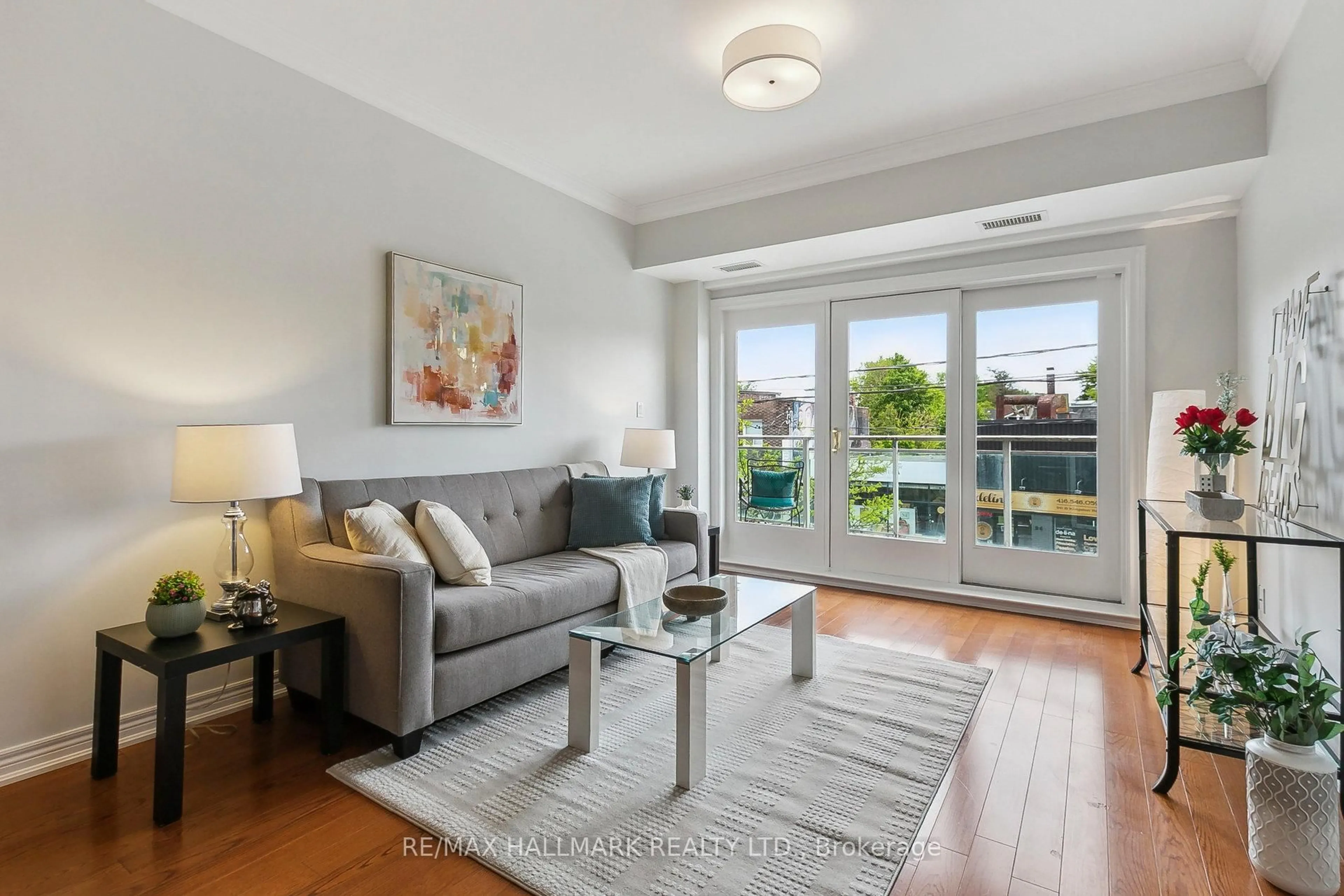 Living room with furniture, unknown for 1 Lawlor Ave #206, Toronto Ontario M4E 3L8