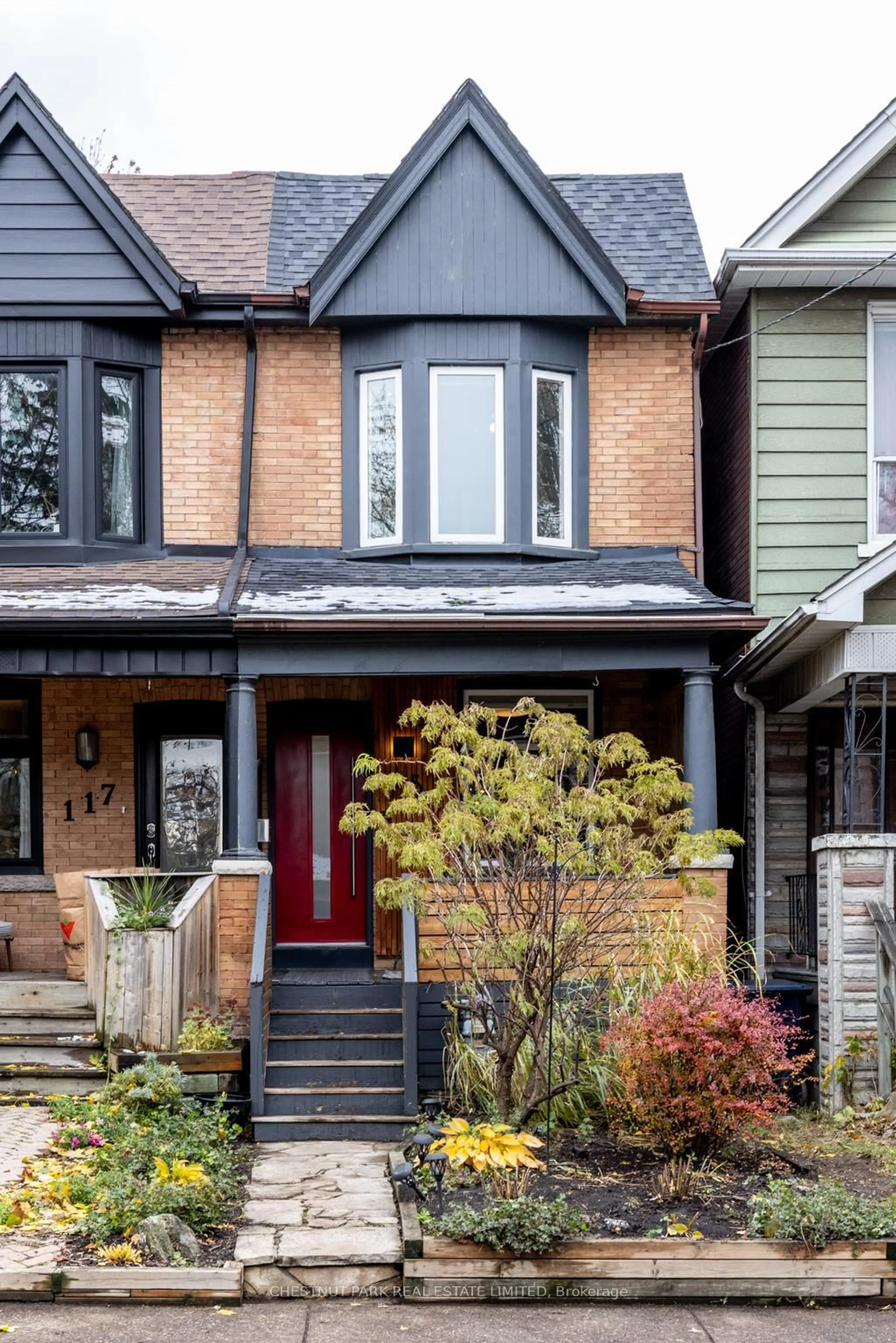 Home with brick exterior material, street for 115 Leslie St, Toronto Ontario M4M 3C6